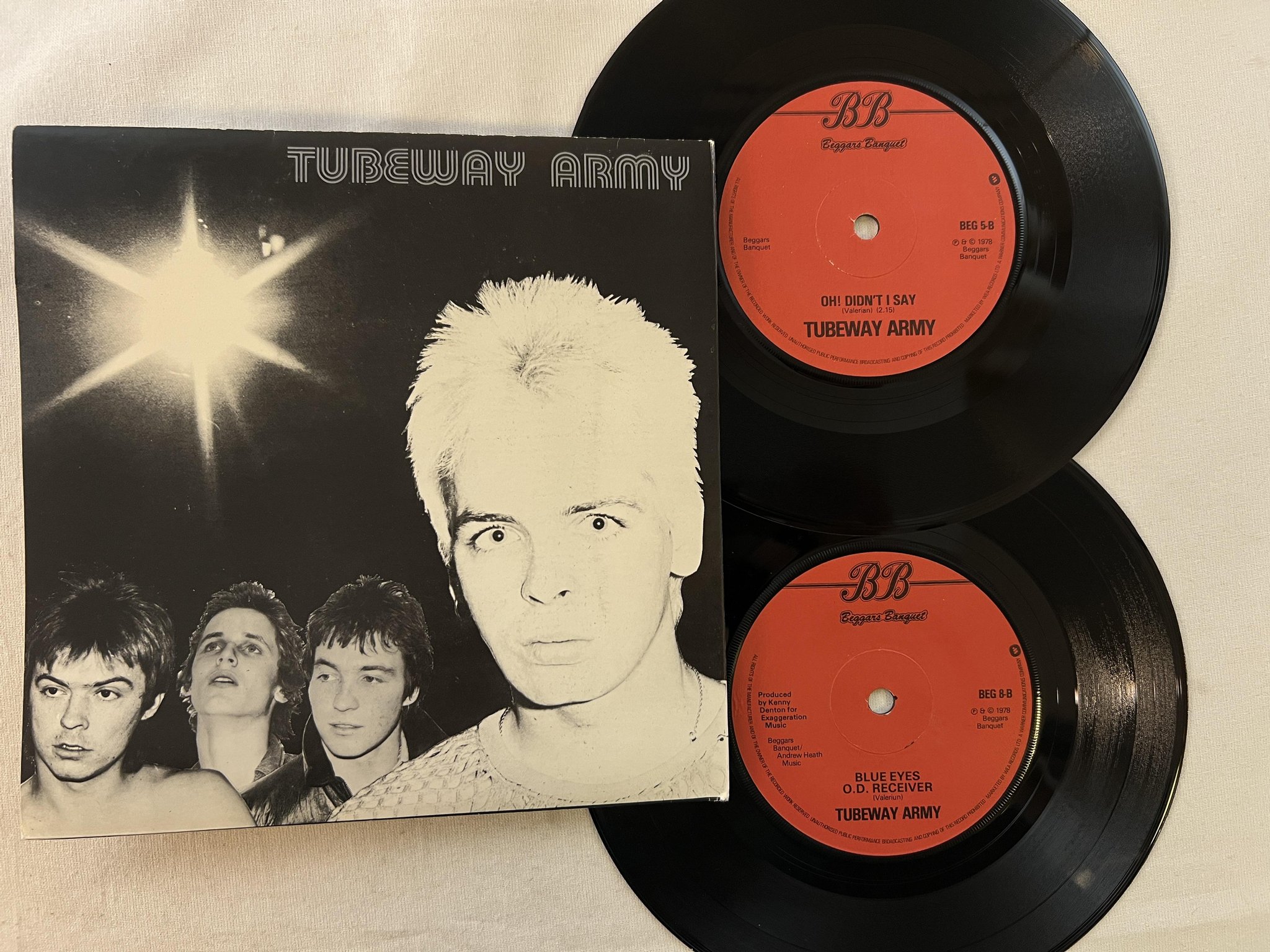 Omslagsbild för skivan TUBEWAY ARMY That's Too Bad 2x7"SINGLE -79 UK beggars banquet ** PUNK **