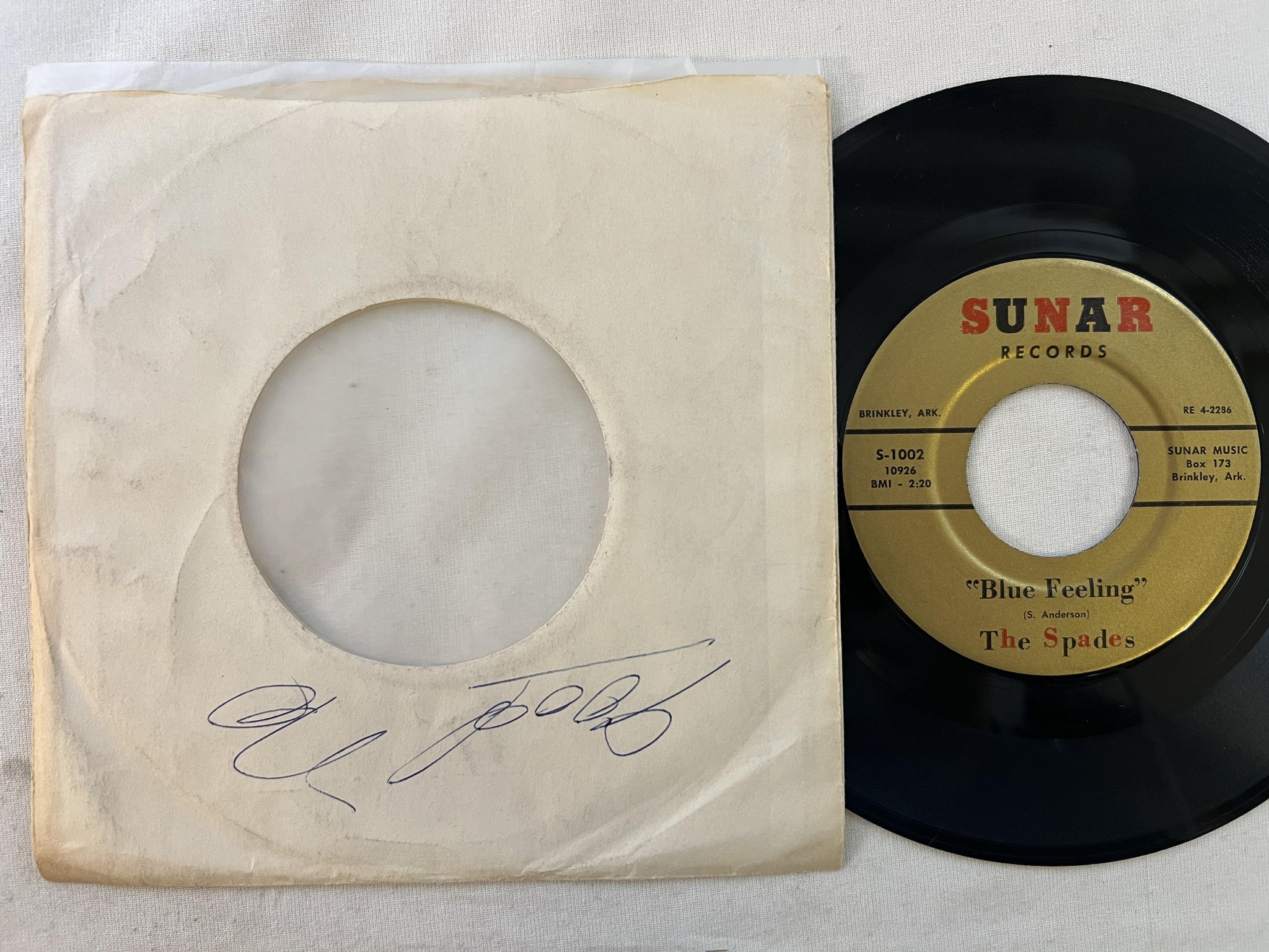 Omslagsbild för skivan THE SPADES ain't no big thing 7"single -63 US SUNAR S-1001 rockabilly