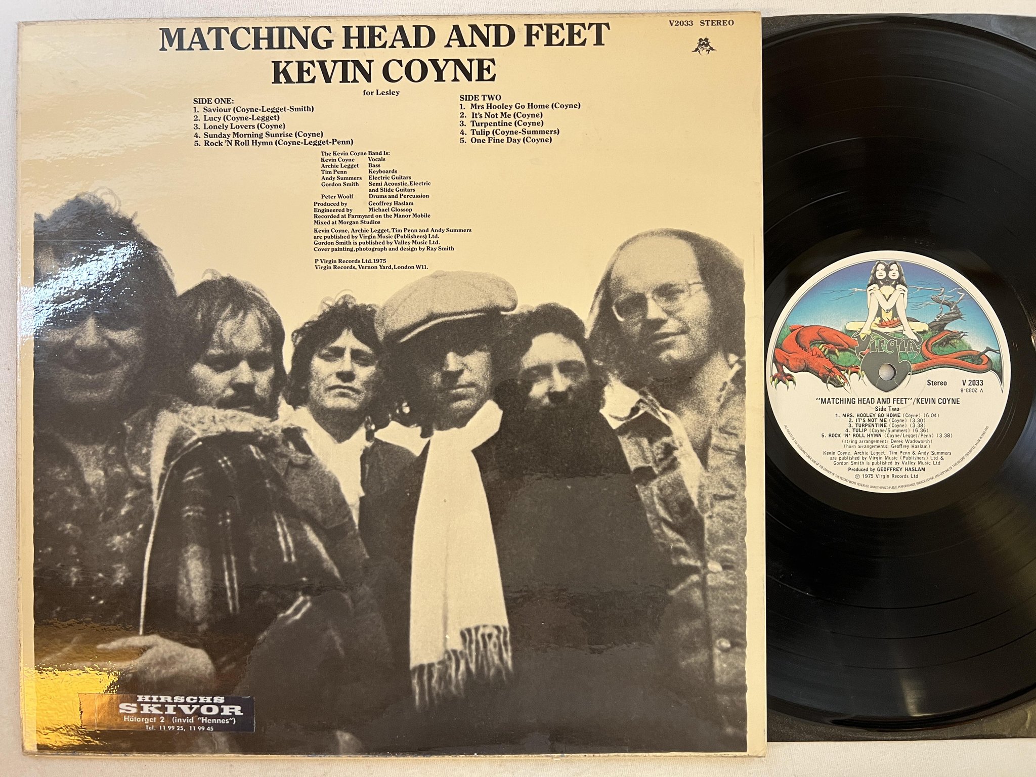 Omslagsbild för skivan KEVIN COYNE matching head and feet LP -75 UK VIRGIN V2033