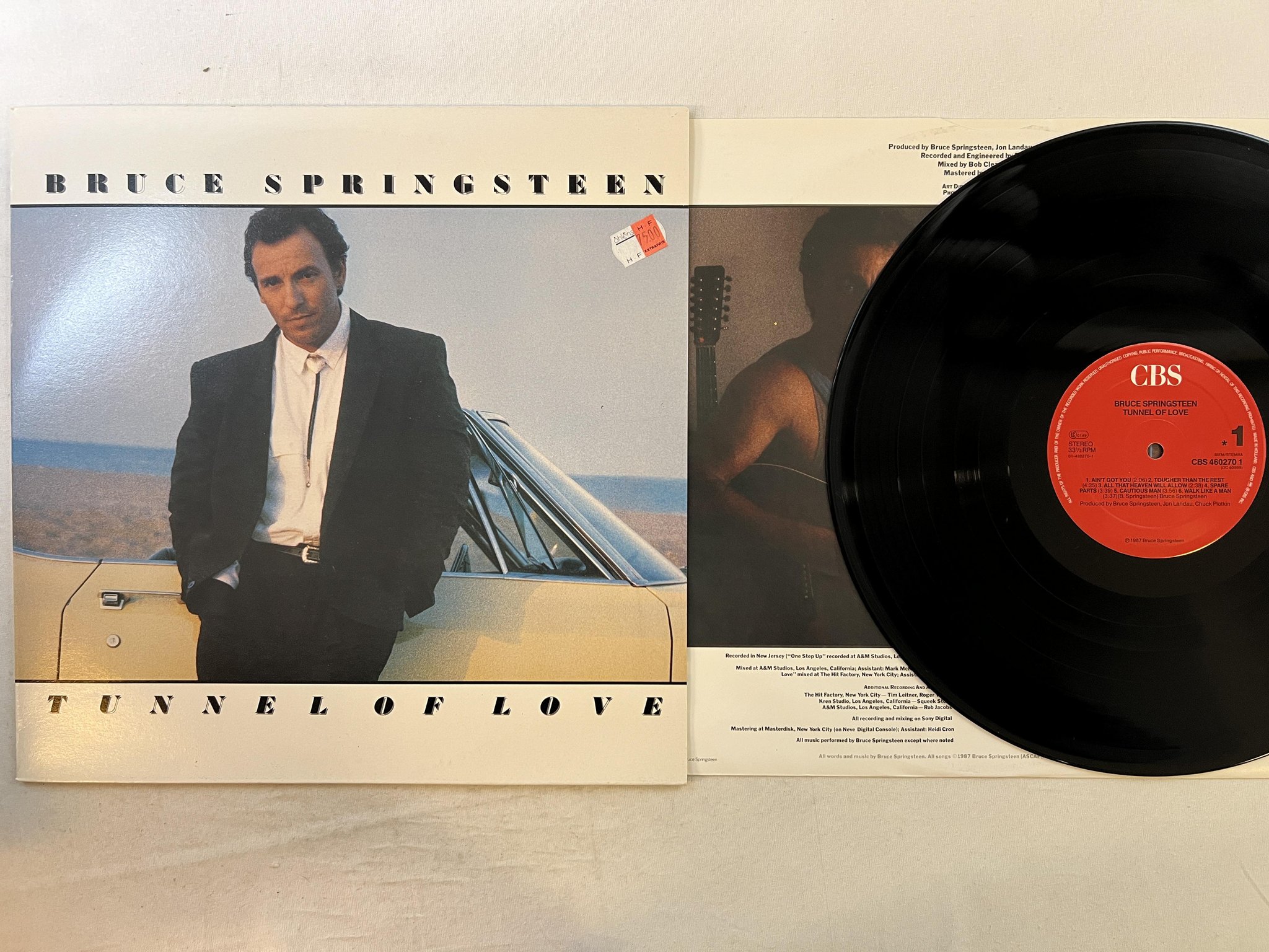 Omslagsbild för skivan BRUCE SPRINGSTEEN tunnel of love LP -87 Hol CBS 460270 1