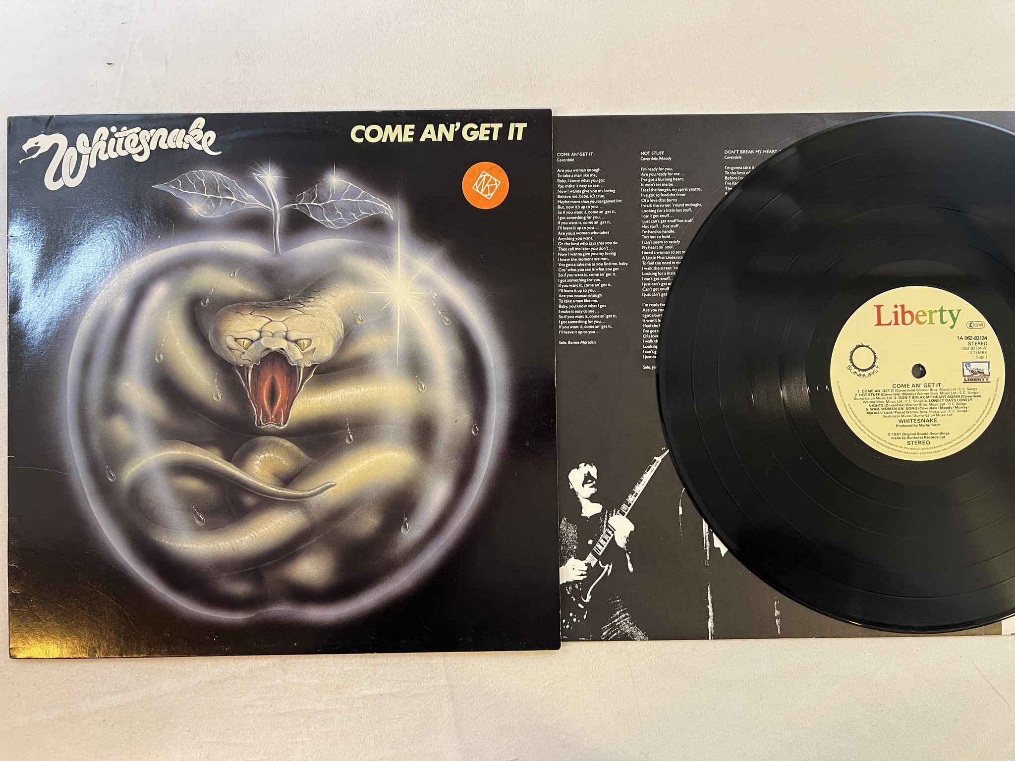 Omslagsbild för skivan WHITESNAKE con an' get it LP -81 Hol LIBERTY 062 83134