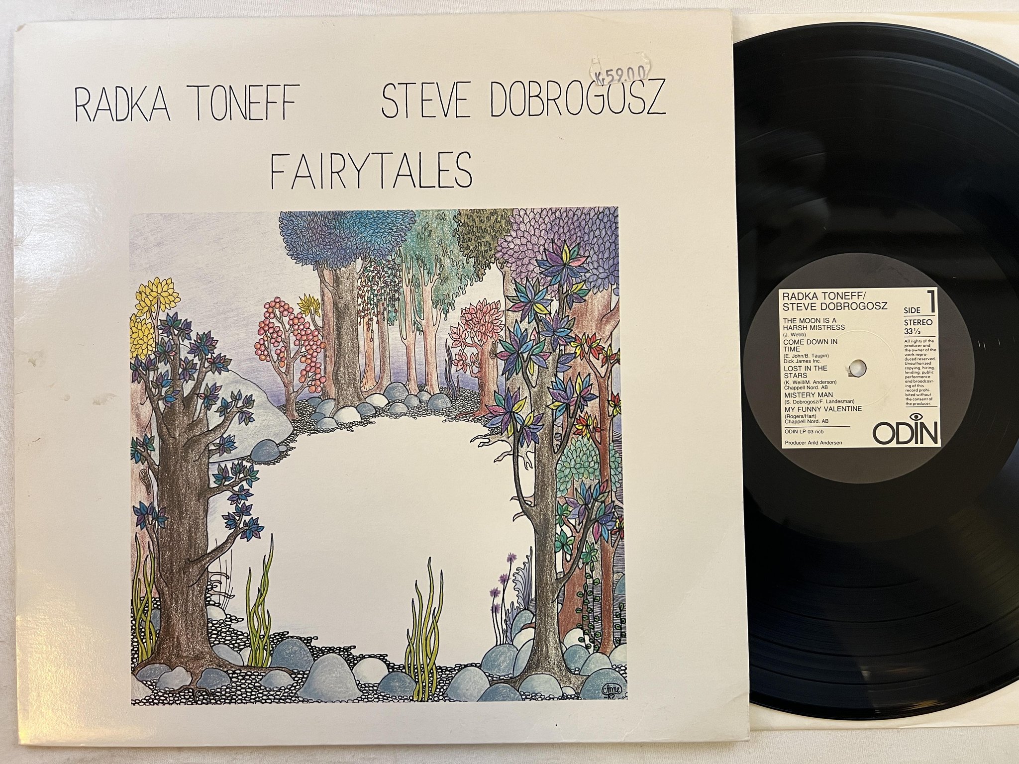 Omslagsbild för skivan RADKA TONEFF / STEVE DOBROGOSZ fairytales LP -82 Nor ODIN LP 03