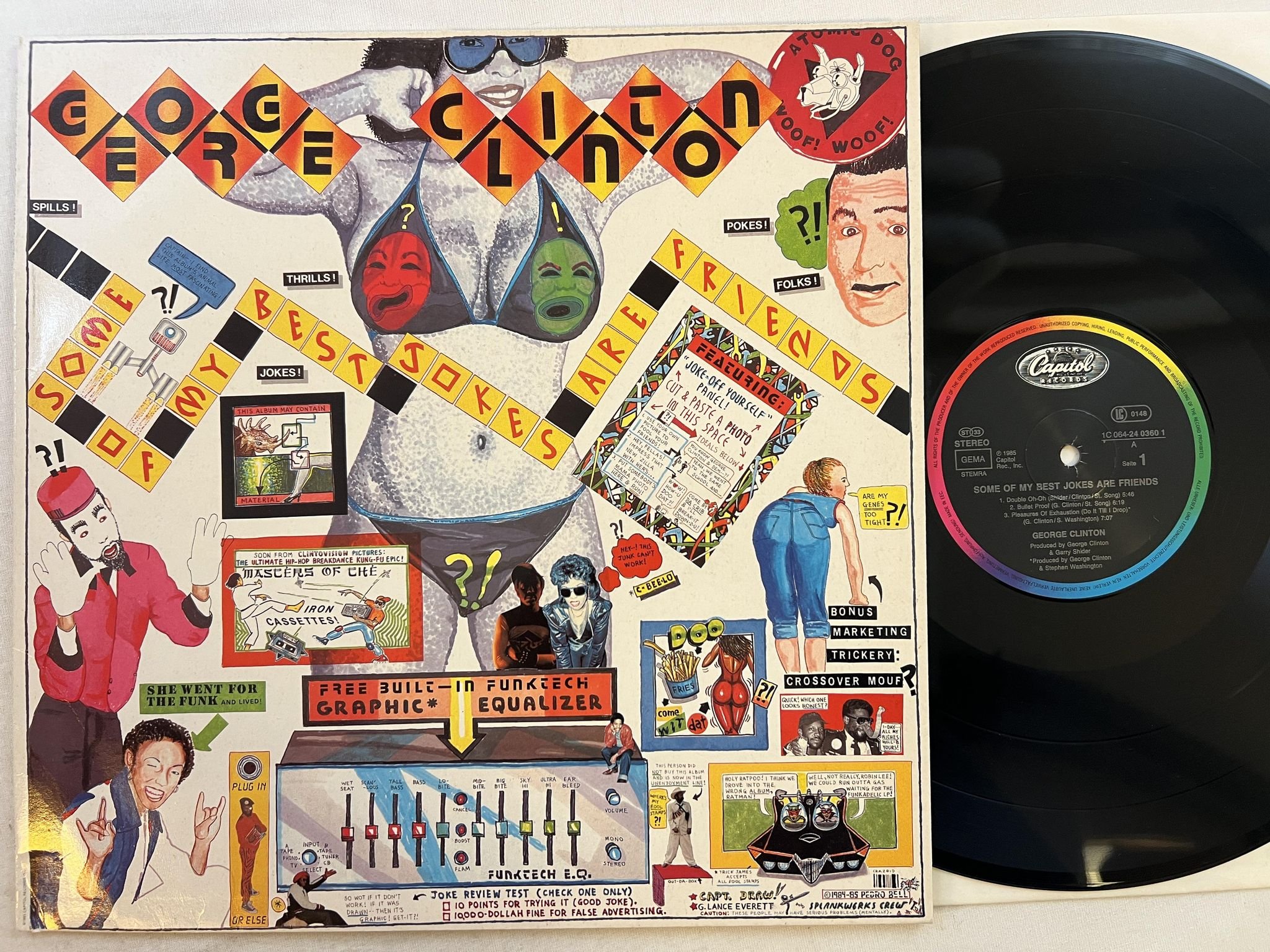 Omslagsbild för skivan GEORGE CLINTON some of my best jokes are friends LP -85 Hol CAPITOL 064-2403601
