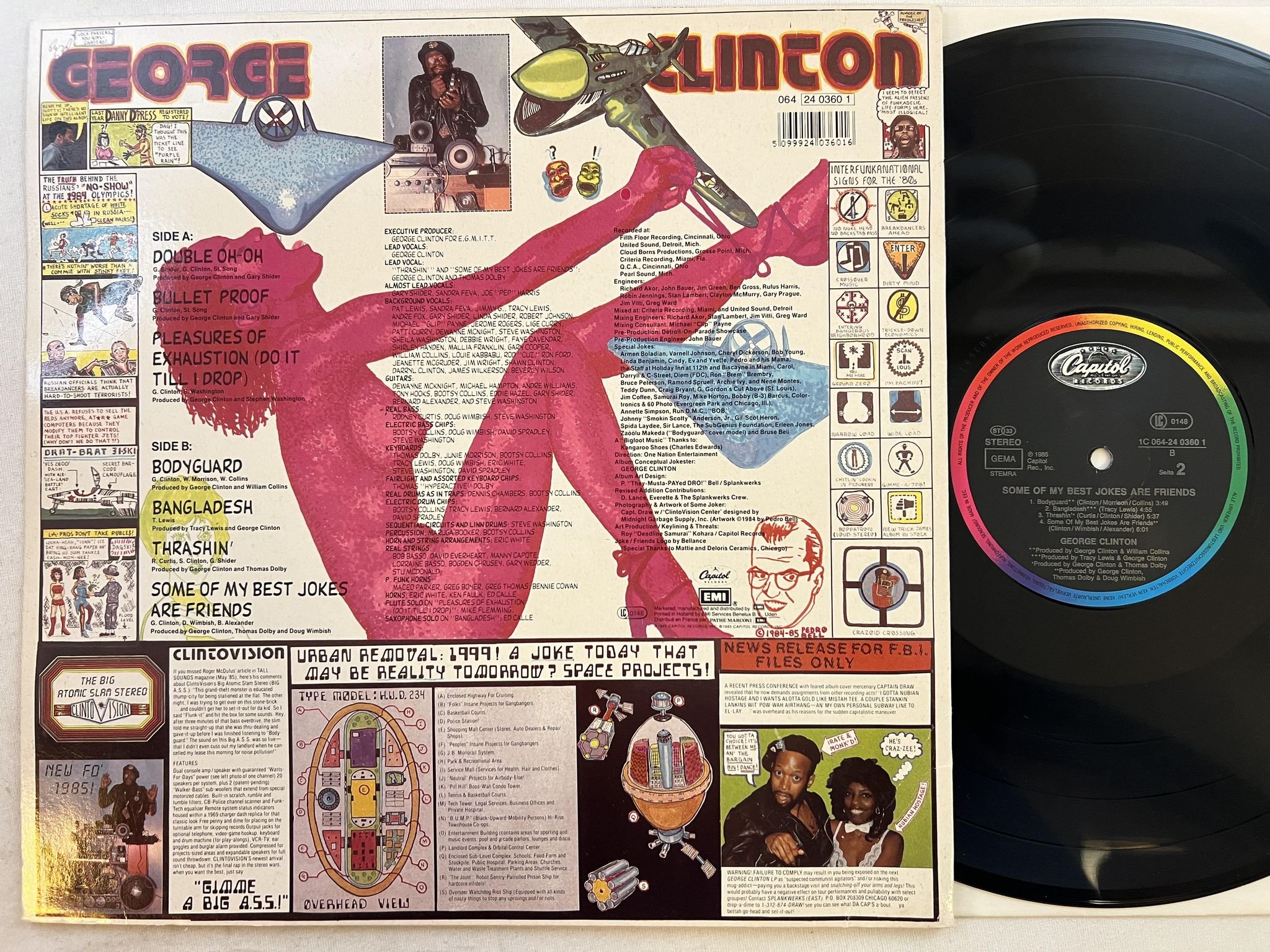 Omslagsbild för skivan GEORGE CLINTON some of my best jokes are friends LP -85 Hol CAPITOL 064-2403601