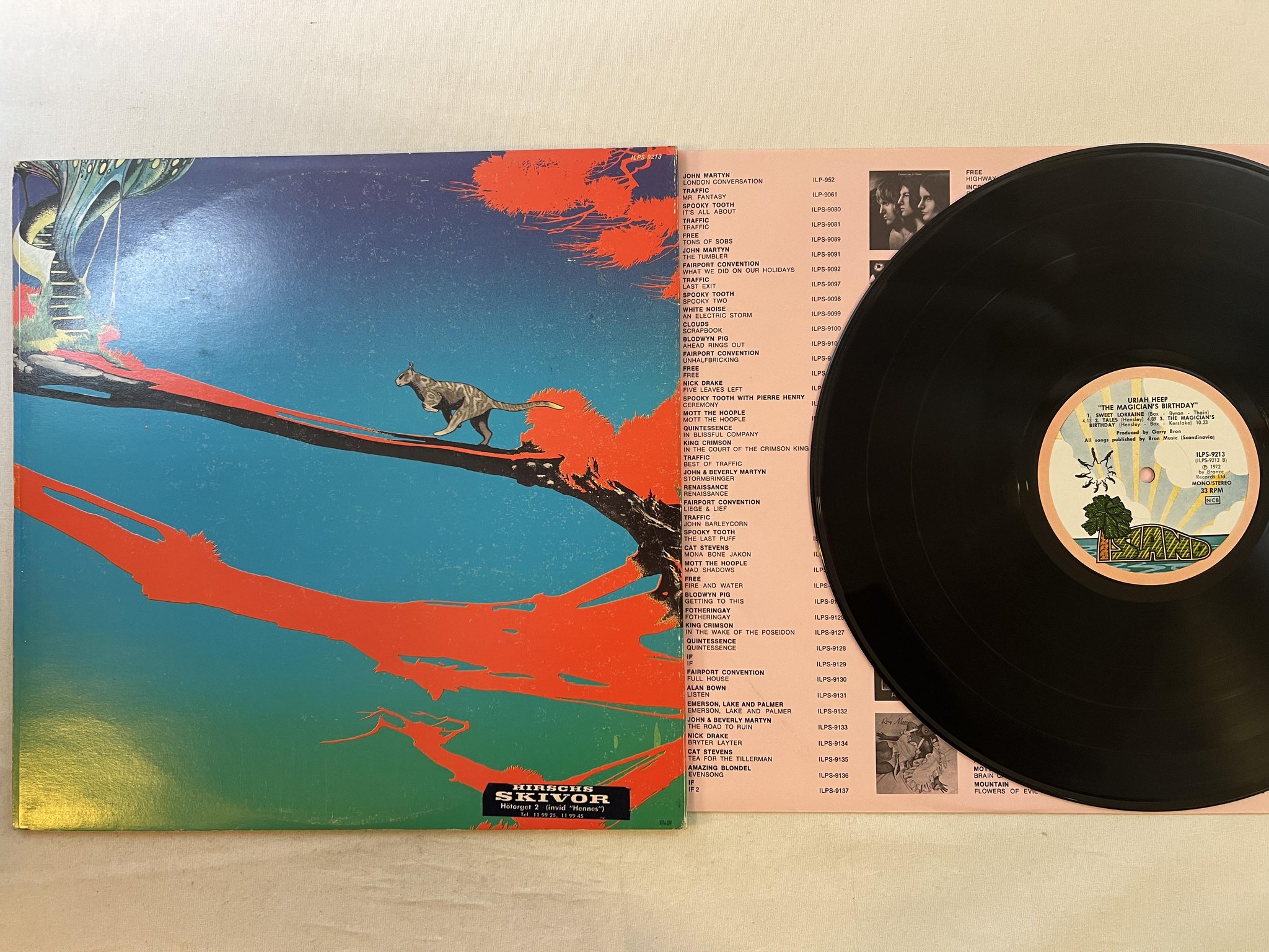 Omslagsbild för skivan URIAH HEEP the magician's birthday LP -72 ncb ISLAND ILPS 9213