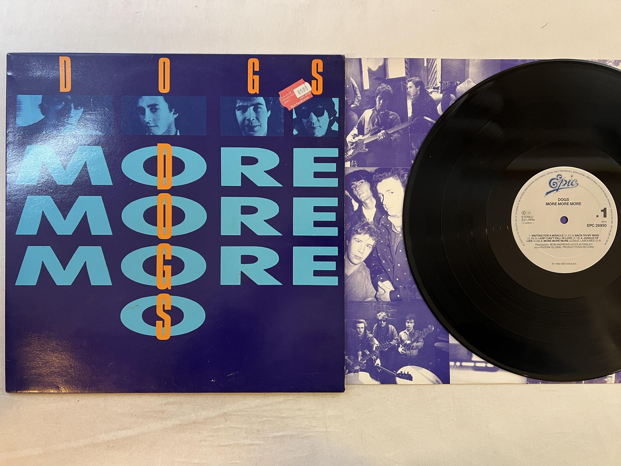 Omslagsbild för skivan DOGS more more more LP -86 Hol EPIC EPC 26950