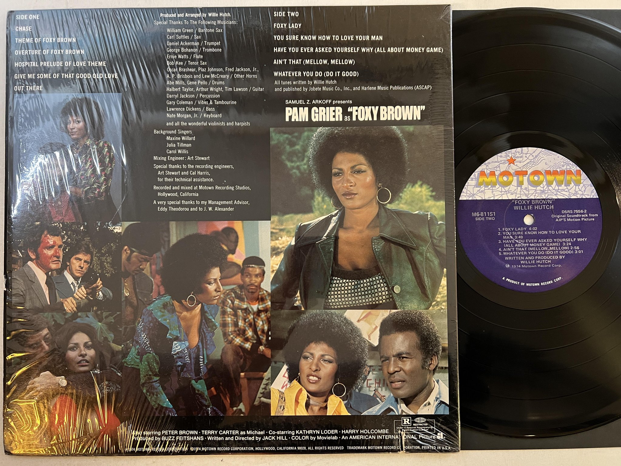 Omslagsbild för skivan FOXY BROWN Willie Hutch LP -74 US MOTOWN M6-811S1 blaxploitation ** Classic **