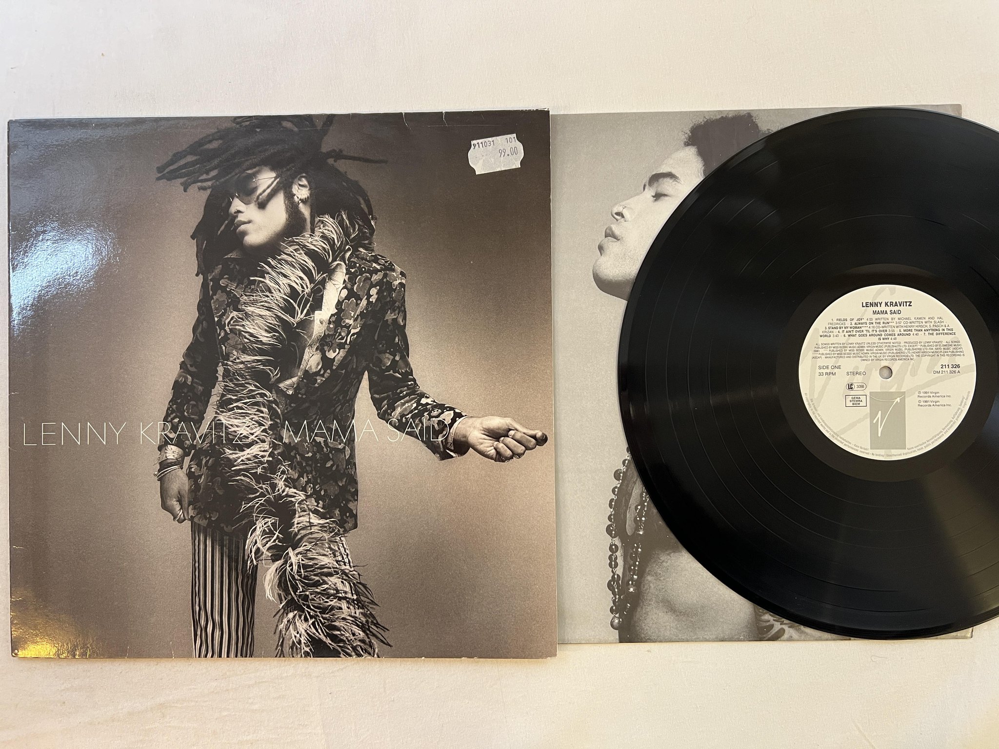 Omslagsbild för skivan LENNY KRAVITZ mama said LP -91 Ger VIRGIN 211326