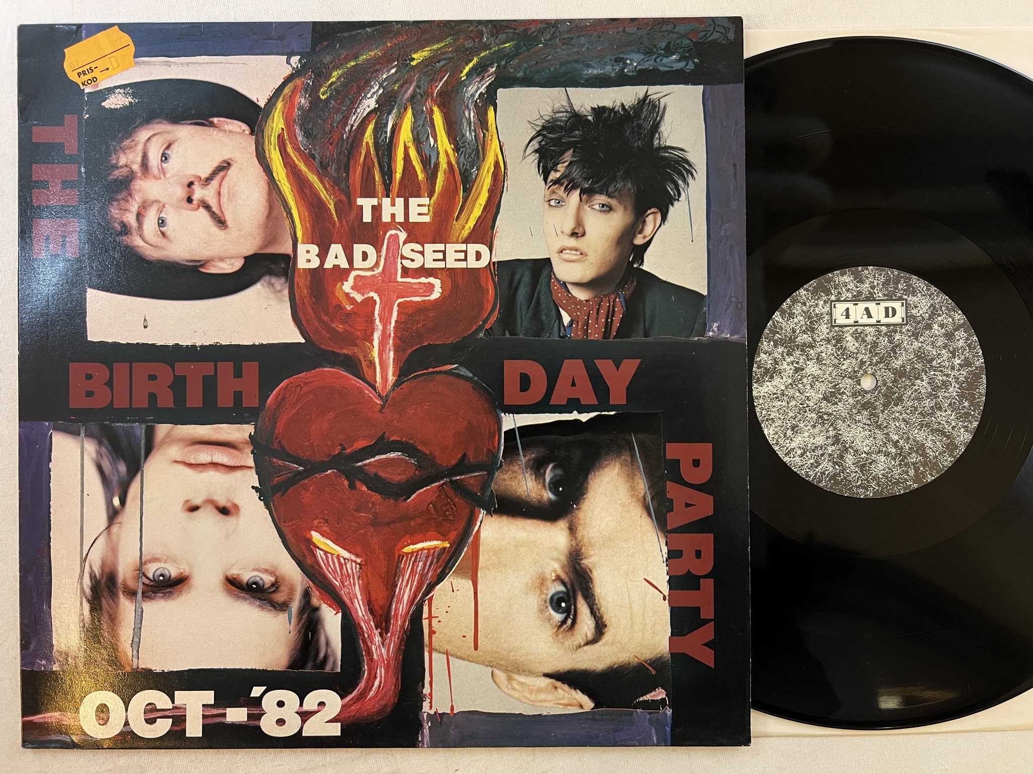 Omslagsbild för skivan THE BIRTHDAY PARTY the bad seed 12"ep -83 4AD BAD 301