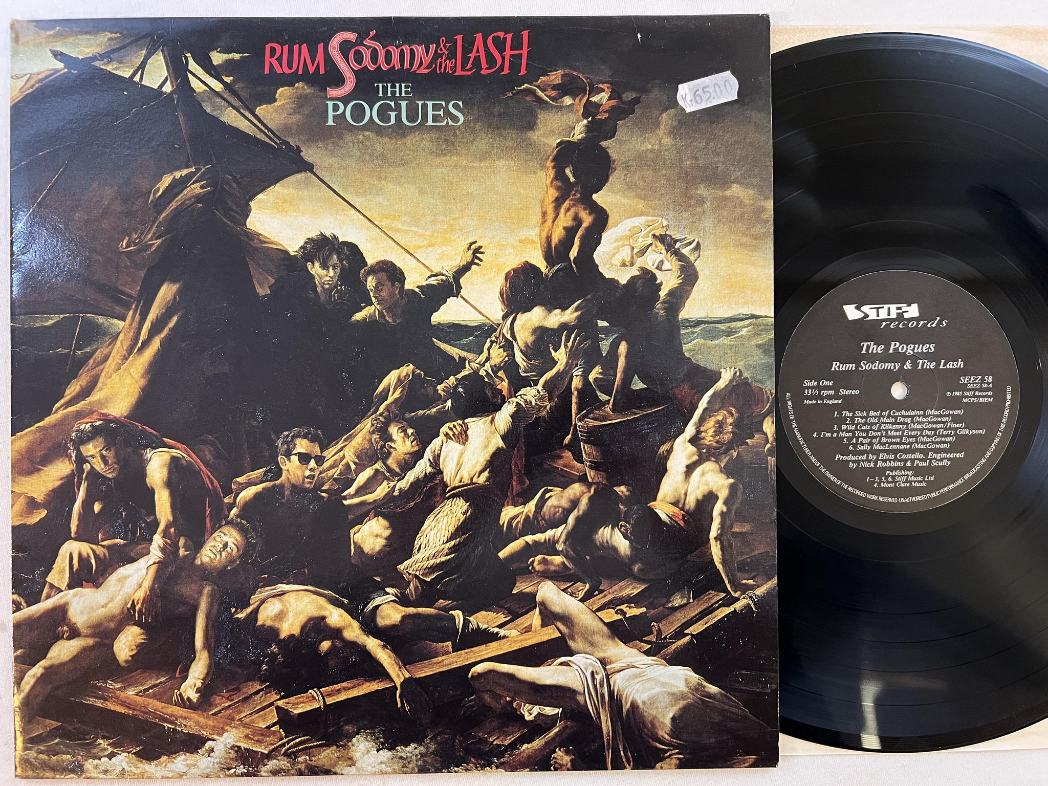 Omslagsbild för skivan THE POGUES rum sodomy & the lash LP -85 STIFF SEEZ 58