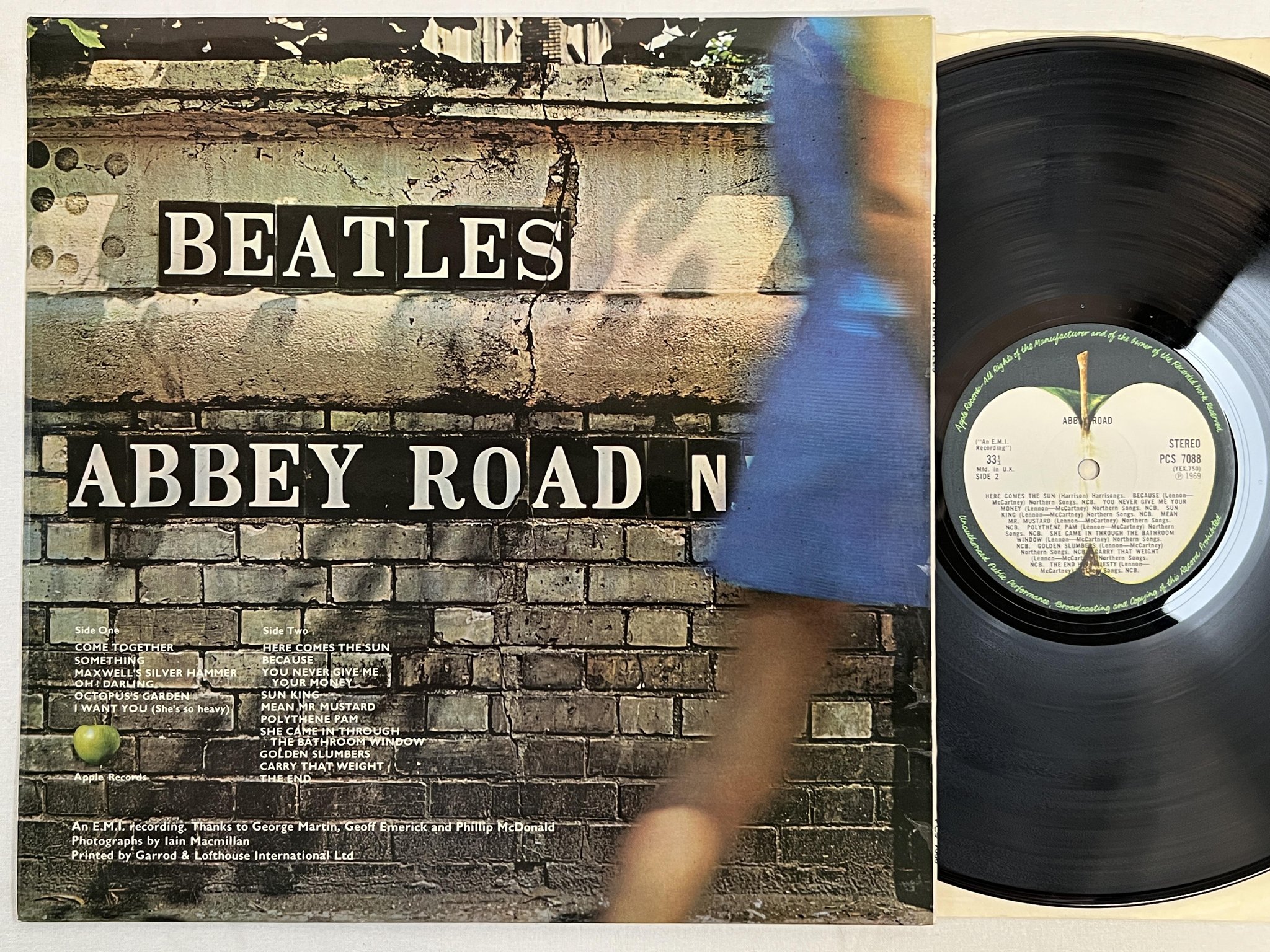 Omslagsbild för skivan THE BEATLES abbey road LP -69 UK APPLE PCS 7088
