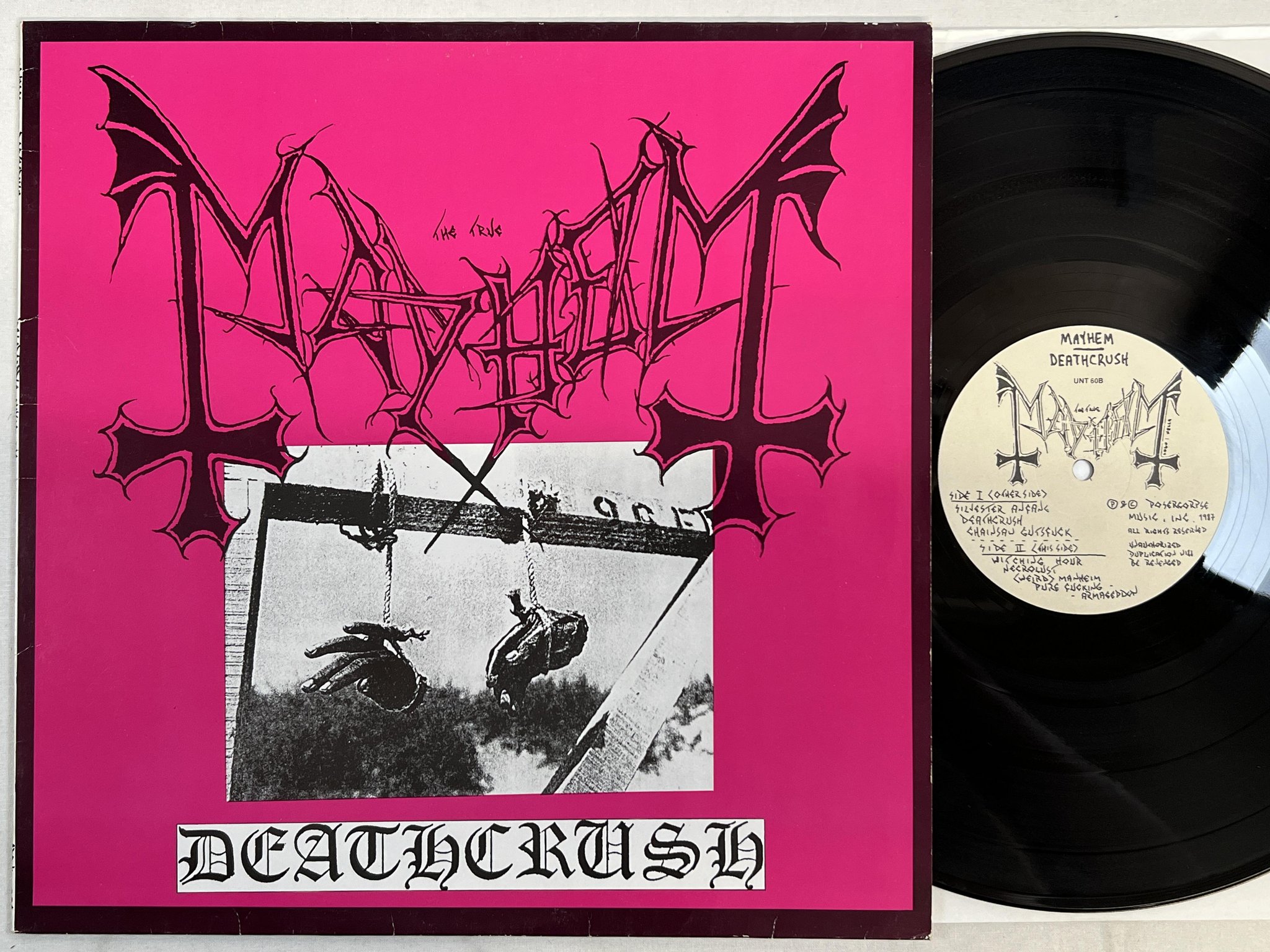 Omslagsbild för skivan MAYHEM Deathcrush MINI-ALBUM -87 Norway ** ULTRA RARE DEATH METAL MONSTER **