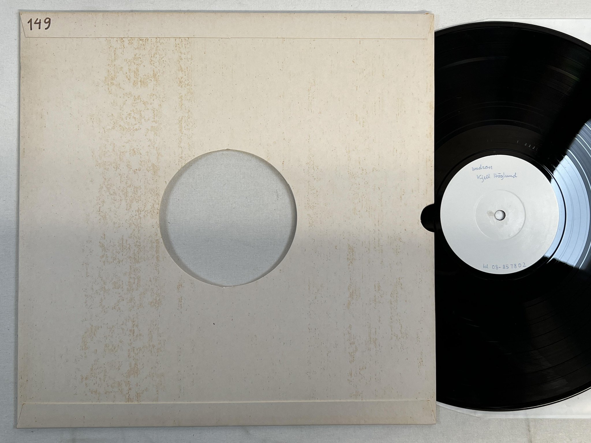 Omslagsbild för skivan KJELL HÖGLUND Undran LP -69/70? Swe första pressen utan omslag *** RARE ***