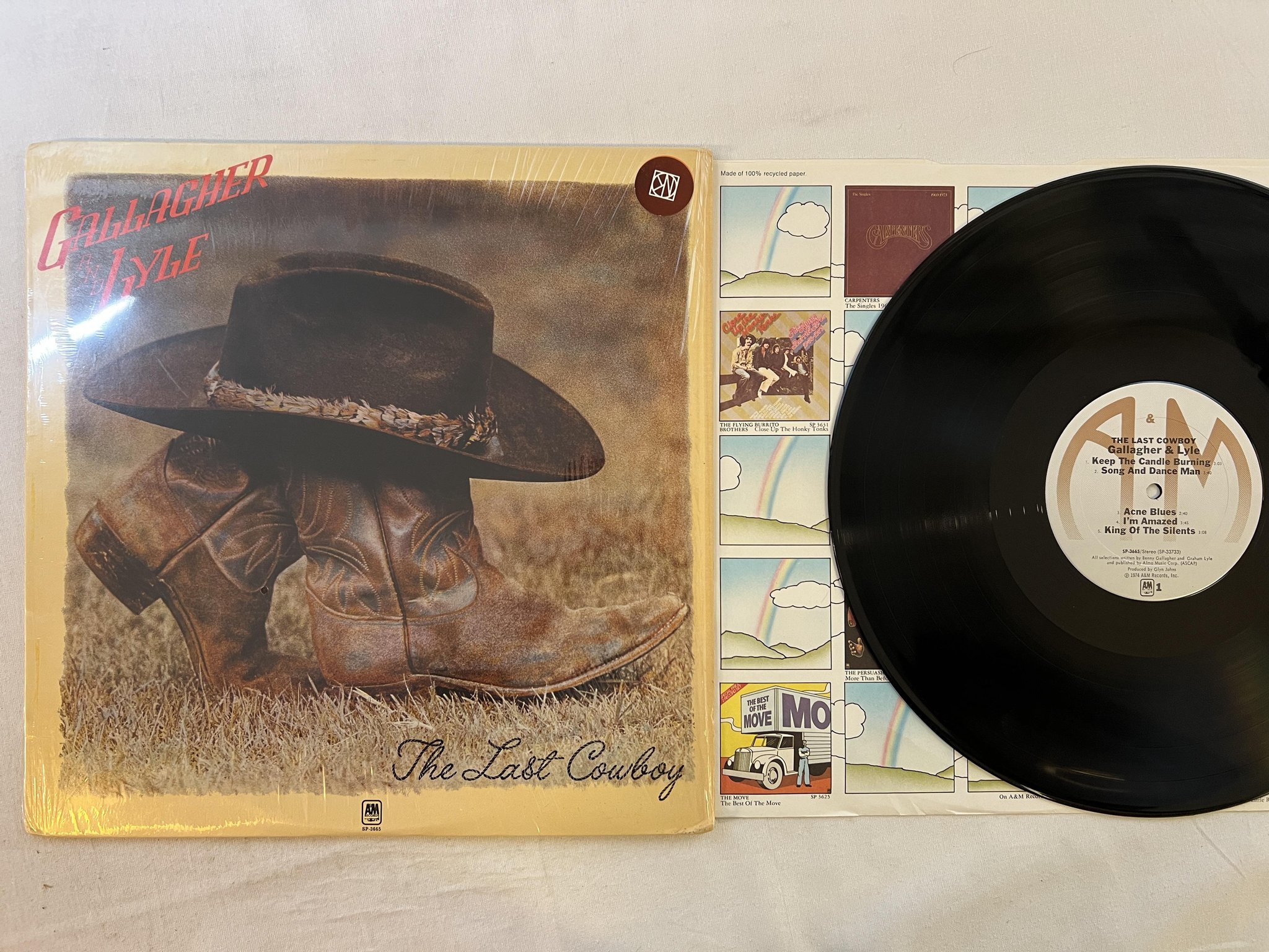 Omslagsbild för skivan GALLAGHER & LYLE the last cowboy LP -74 US A&M SP 3665