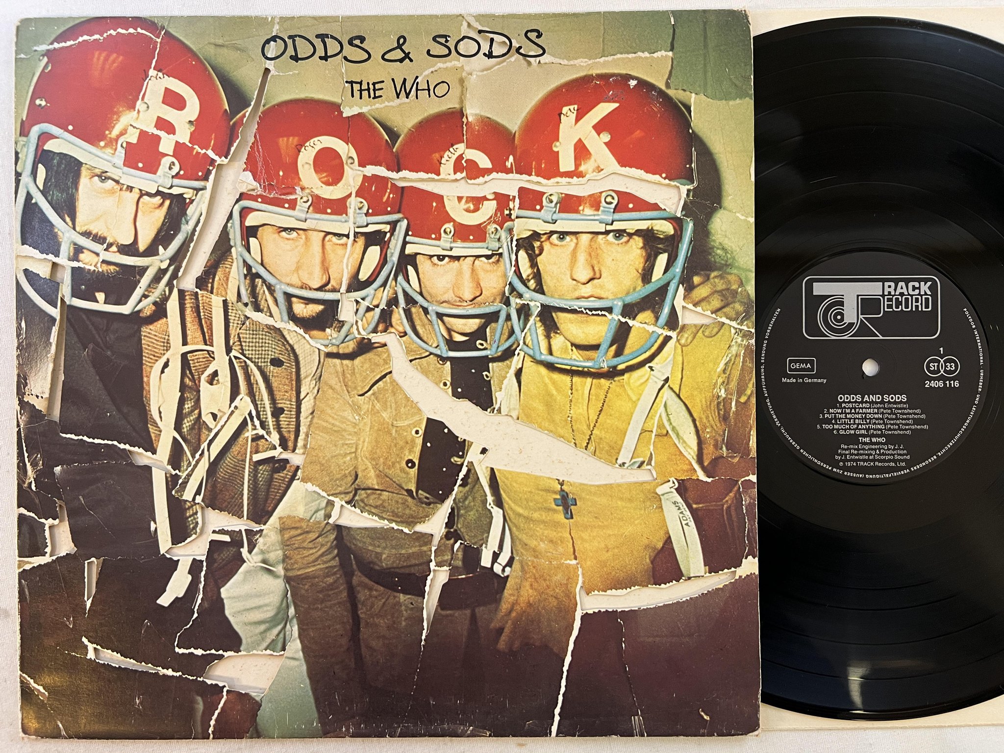 Omslagsbild för skivan THE WHO odds and sods LP Ger TRACK 2406 116 ** poster **
