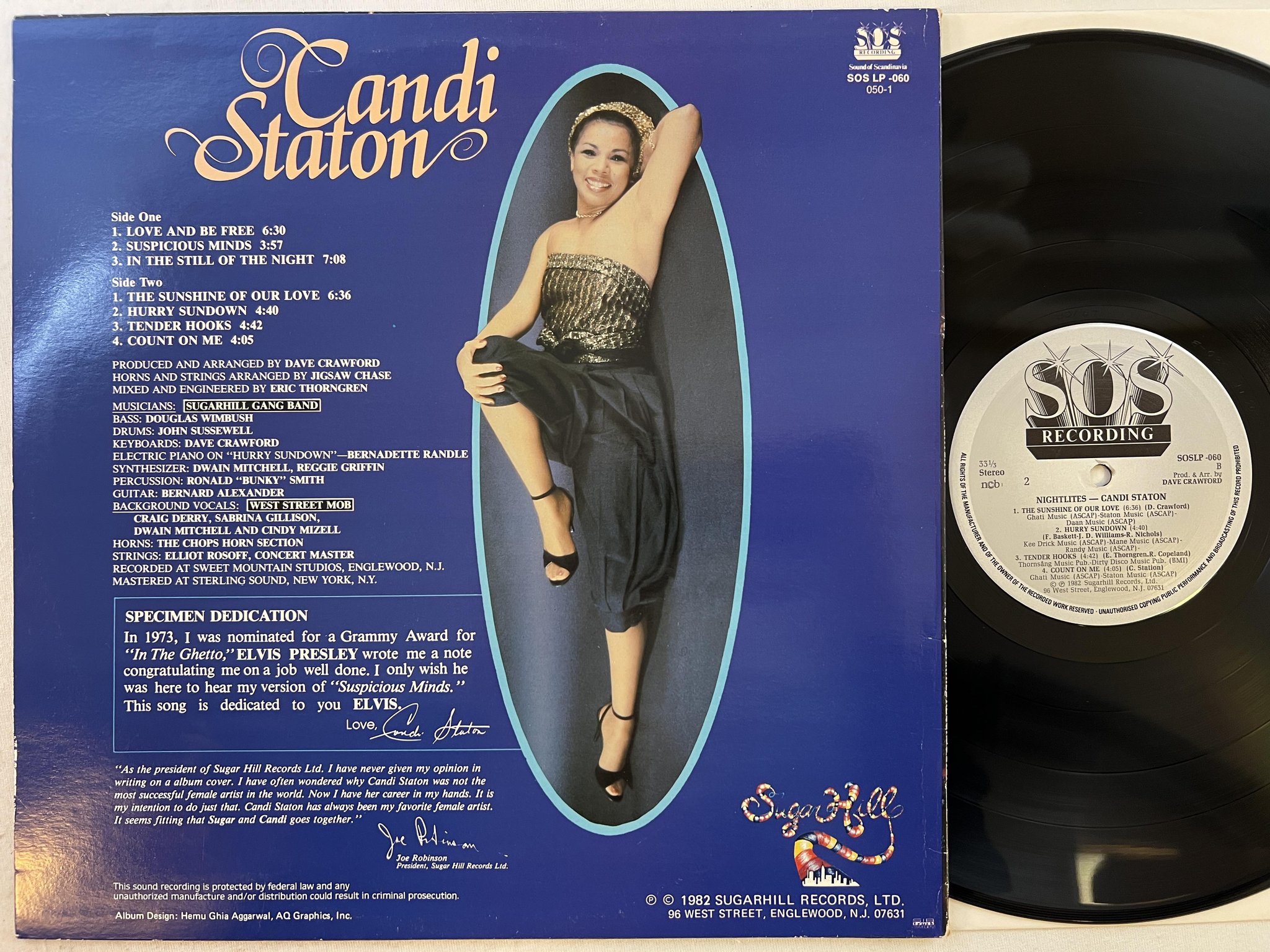 Omslagsbild för skivan CANDI STATON nightlites LP -82 ncb SOSLP 060