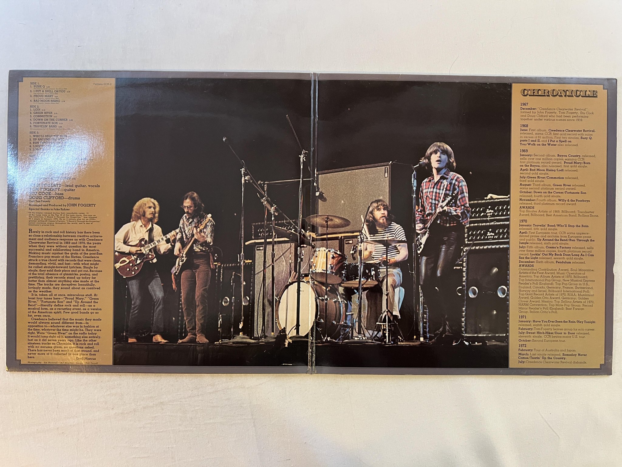 Omslagsbild för skivan CREEDENCE CLEARWATER REVIVAL chronicle vol 1 2xLP Ger FANTASY CCR-2