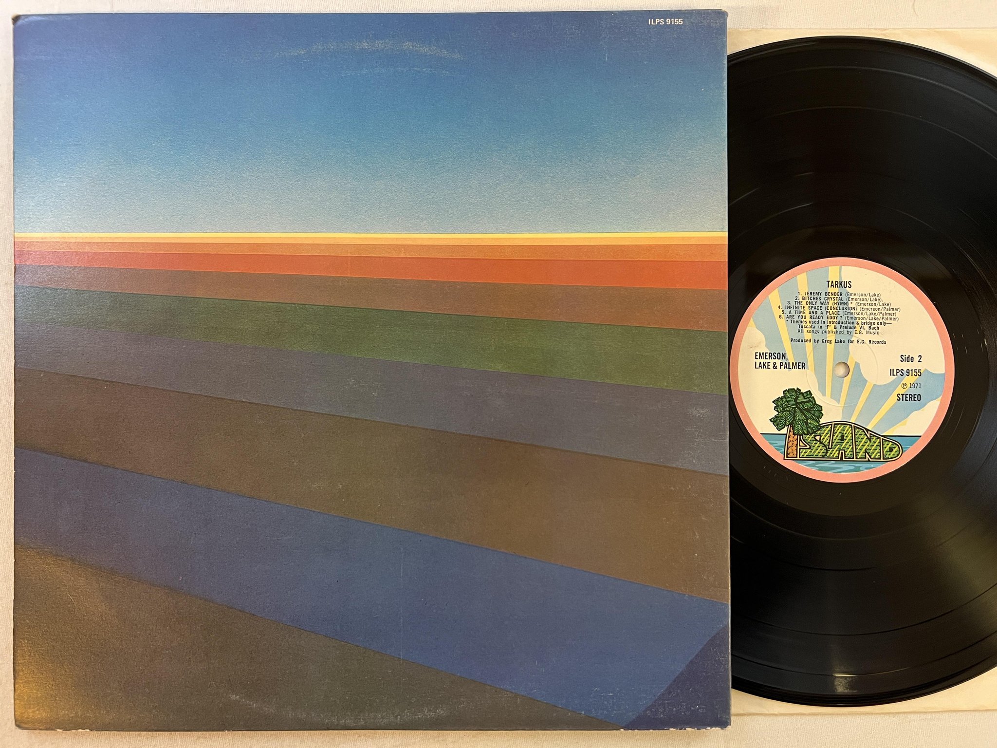 Omslagsbild för skivan EMERSON, LAKE & PALMER tarkus LP -71 ILPS 9155