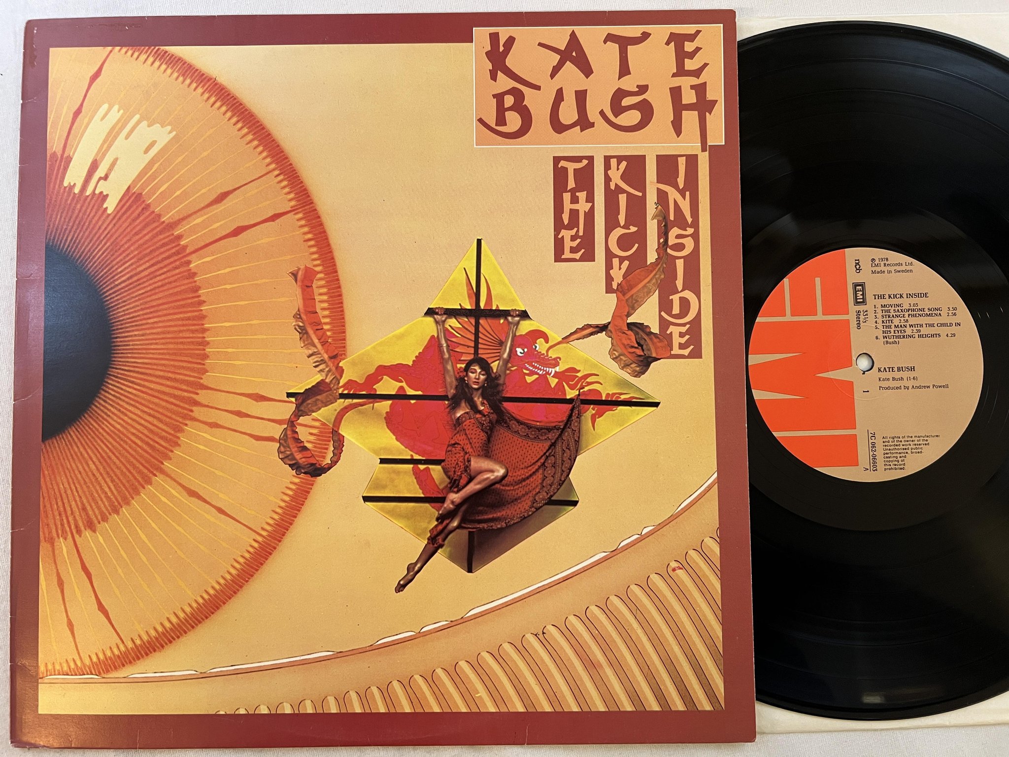 Omslagsbild för skivan KATE BUSH the kick inside LP -78 EMI 7C 062-06603