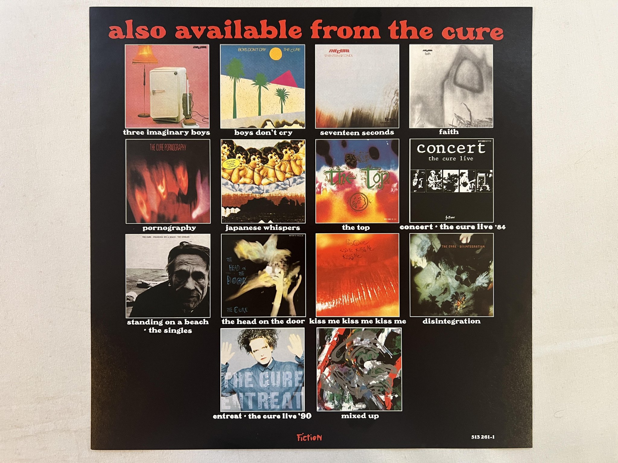 Omslagsbild för skivan THE CURE wish 2xLP -92 FICTION fixh 20 ** RARE **