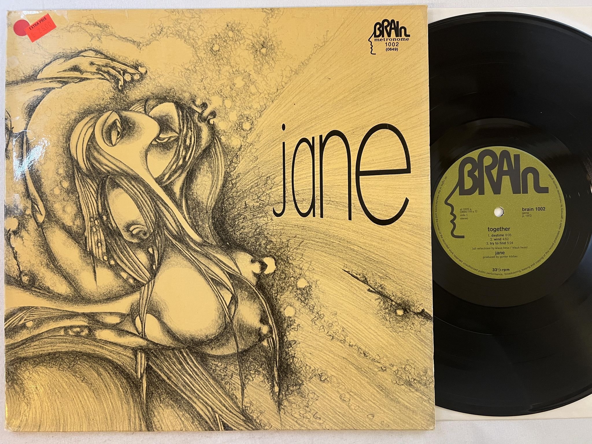 Omslagsbild för skivan JANE together LP re Ger BRAIN brain 1002 ** KRAUT **