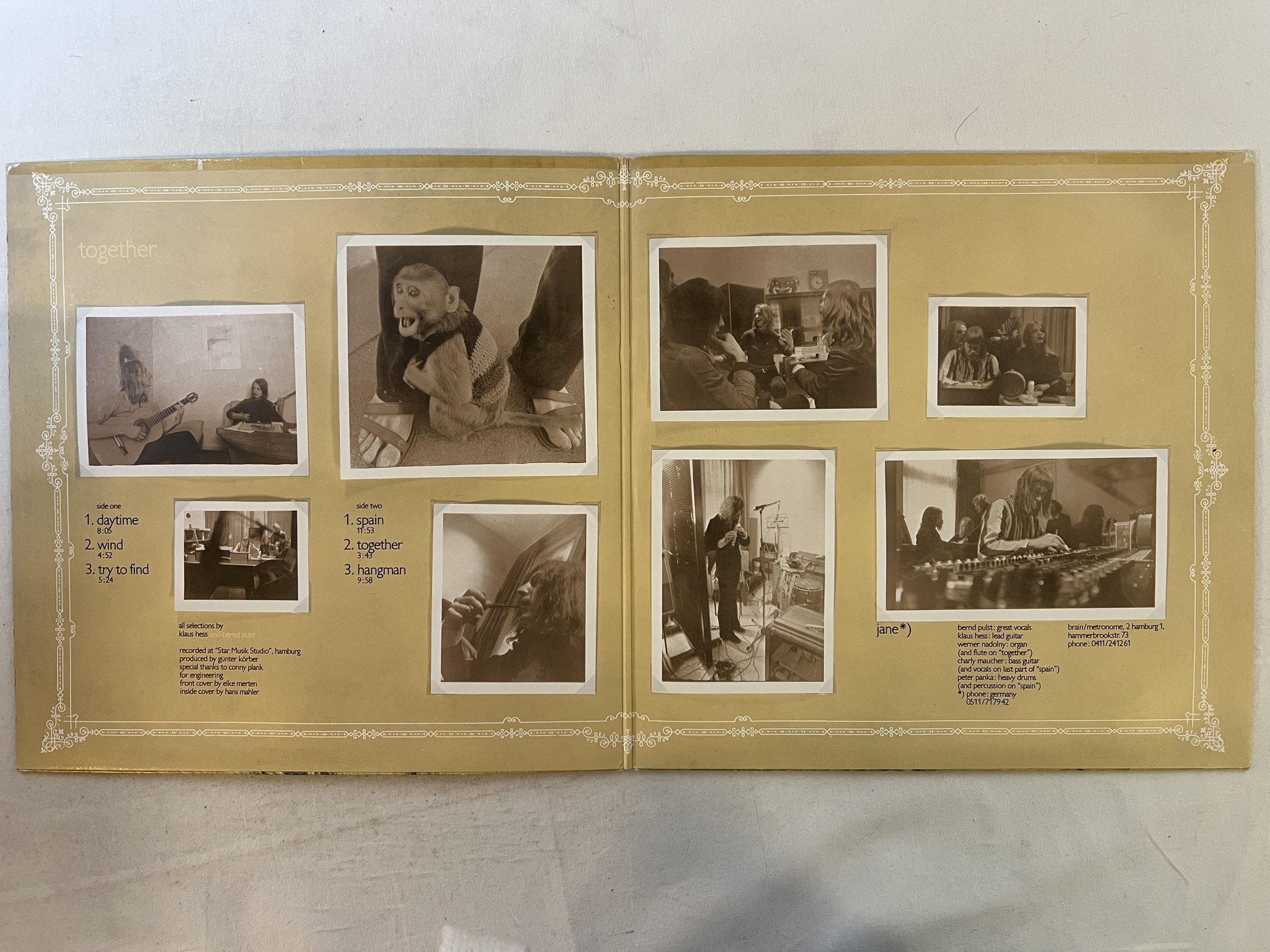 Omslagsbild för skivan JANE together LP re Ger BRAIN brain 1002 ** KRAUT **
