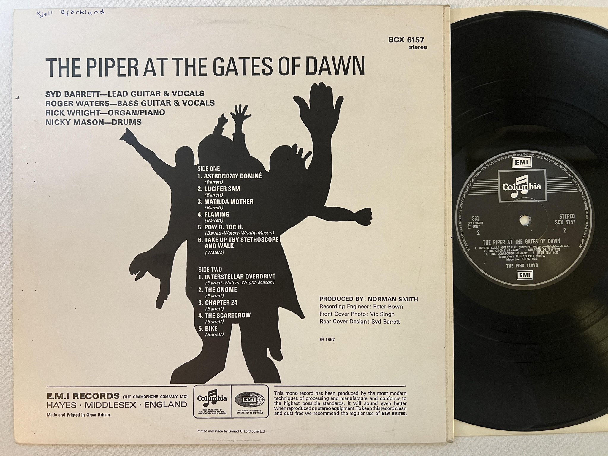 Omslagsbild för skivan PINK FLOYD the piper at the gates of dawn LP re UK EMI/COLUMBIA SCX 6157