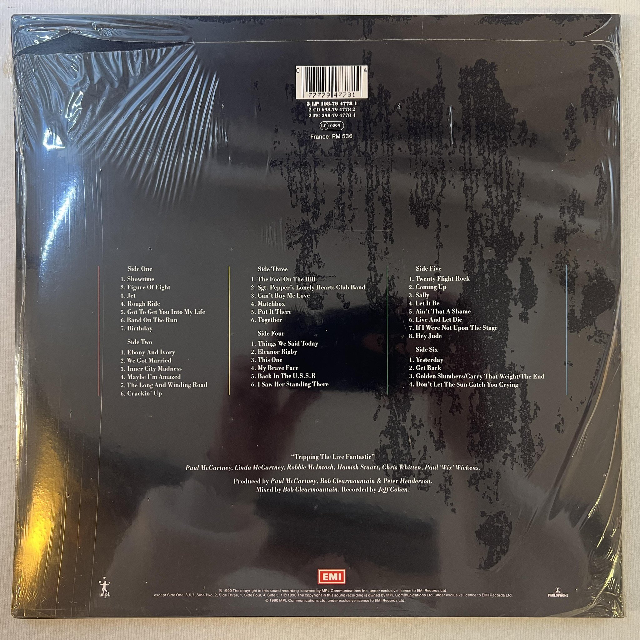 Omslagsbild för skivan PAUL McCARTNEY Tripping The Live Fantastic 3xLP -90 PARLOPHONE * still sealed *