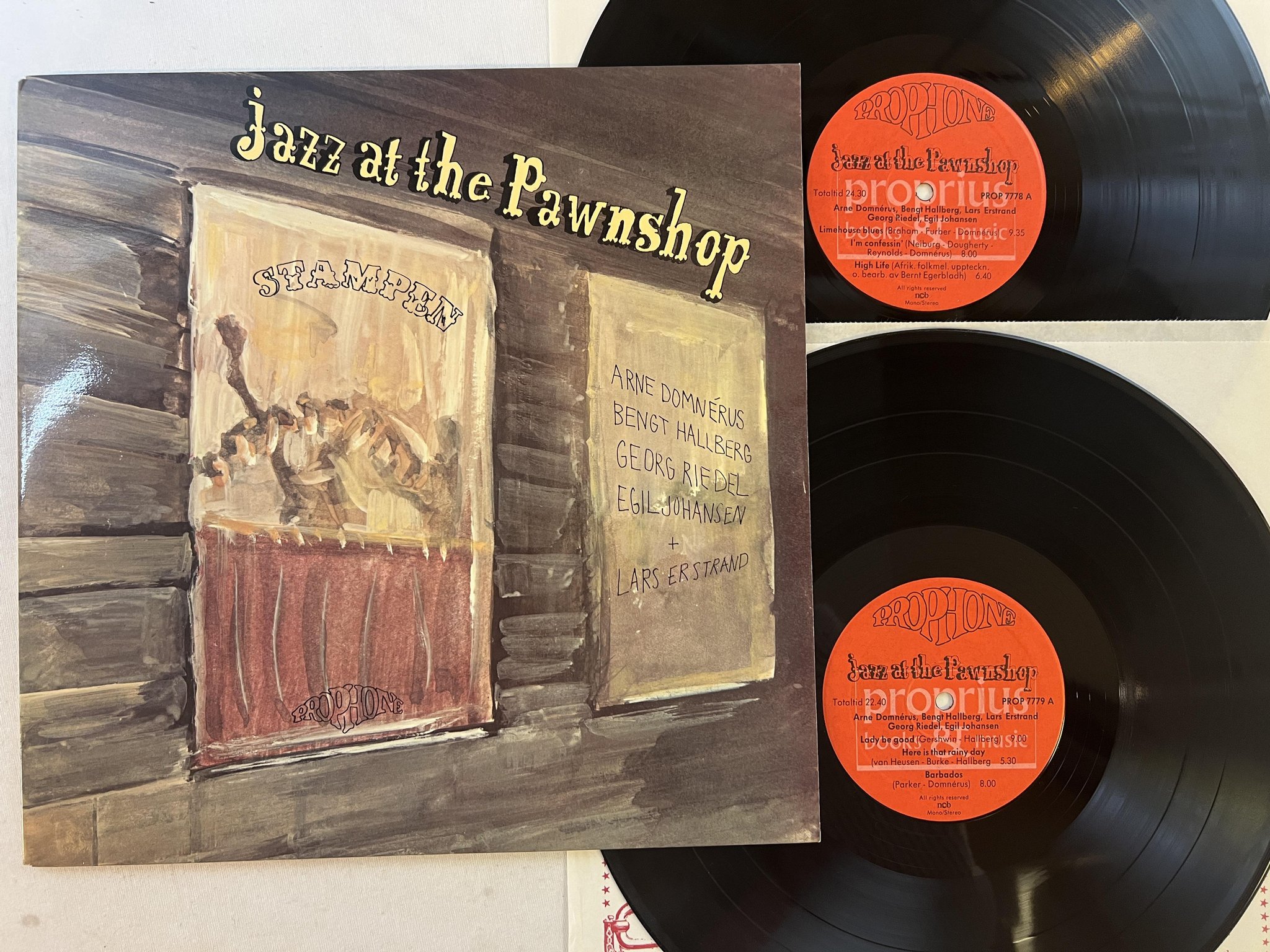 Omslagsbild för skivan ARNE DOMNERUS jazz at the Pawnshop 2xLP -77 PROPHONE PROP 7778-9 audiophile