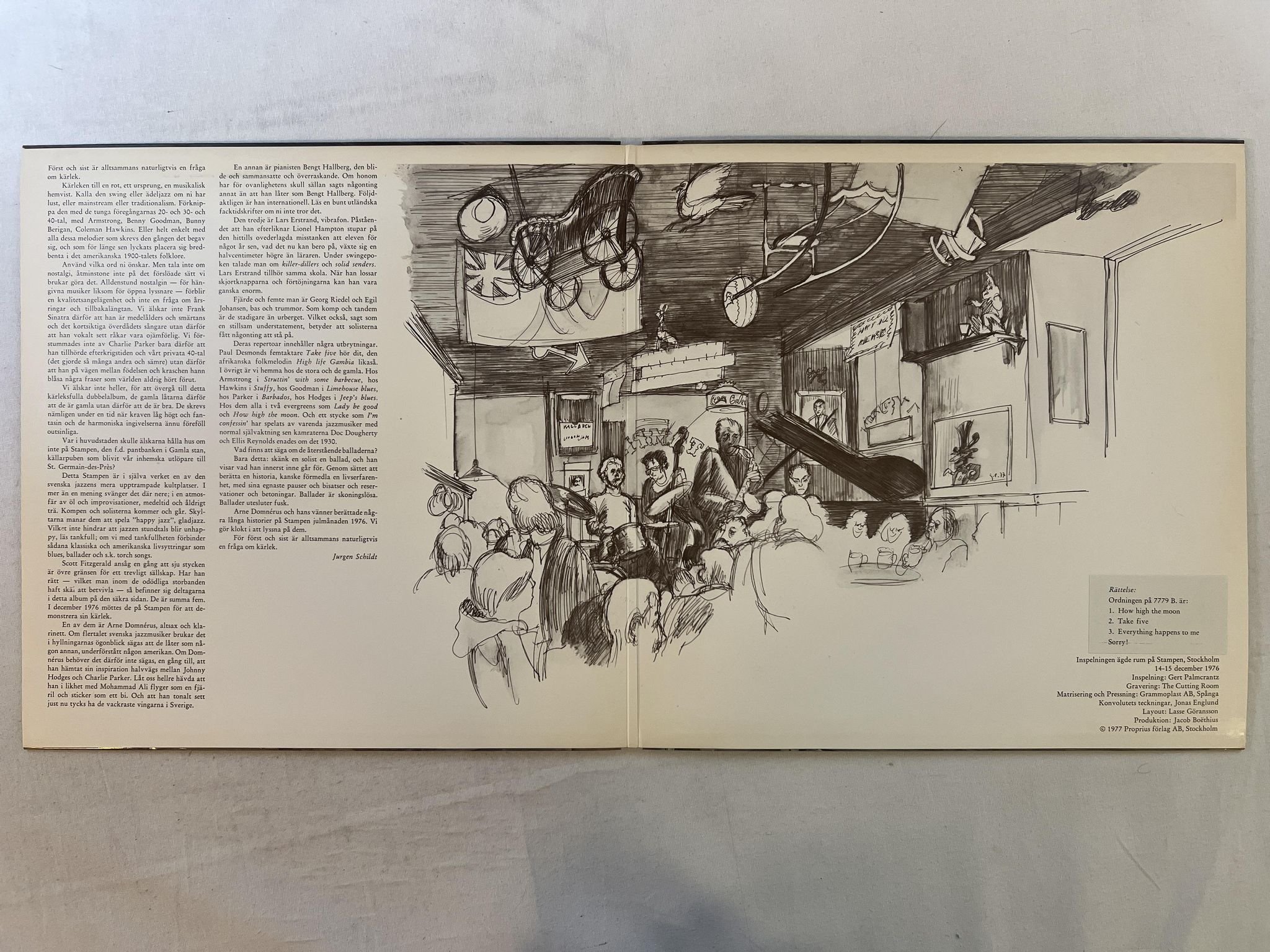 Omslagsbild för skivan ARNE DOMNERUS jazz at the Pawnshop 2xLP -77 PROPHONE PROP 7778-9 audiophile