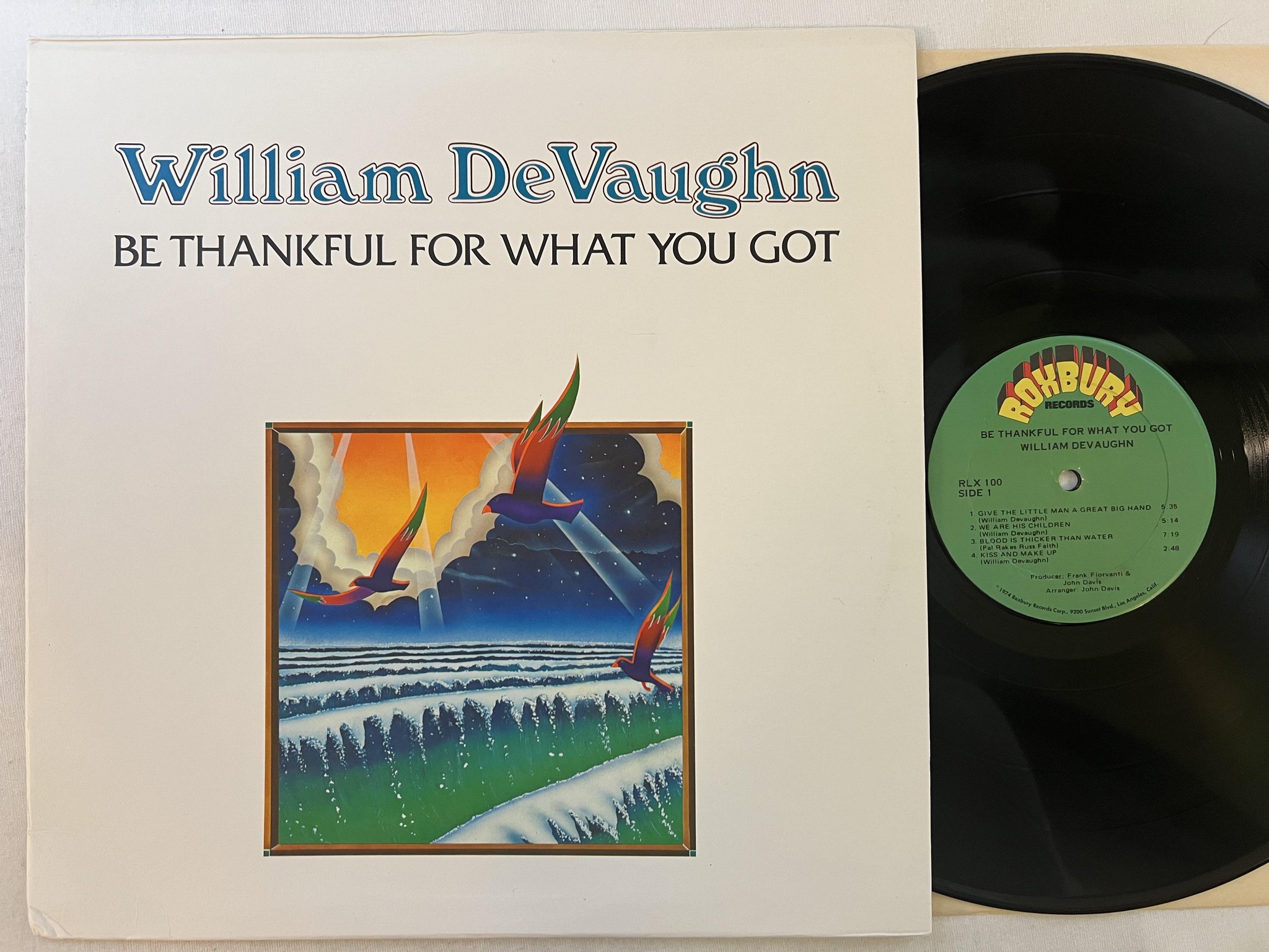Omslagsbild för skivan WILLIAM DeVAUGHN be thankful for what you got LP -74 US ROXBURY RLX 100