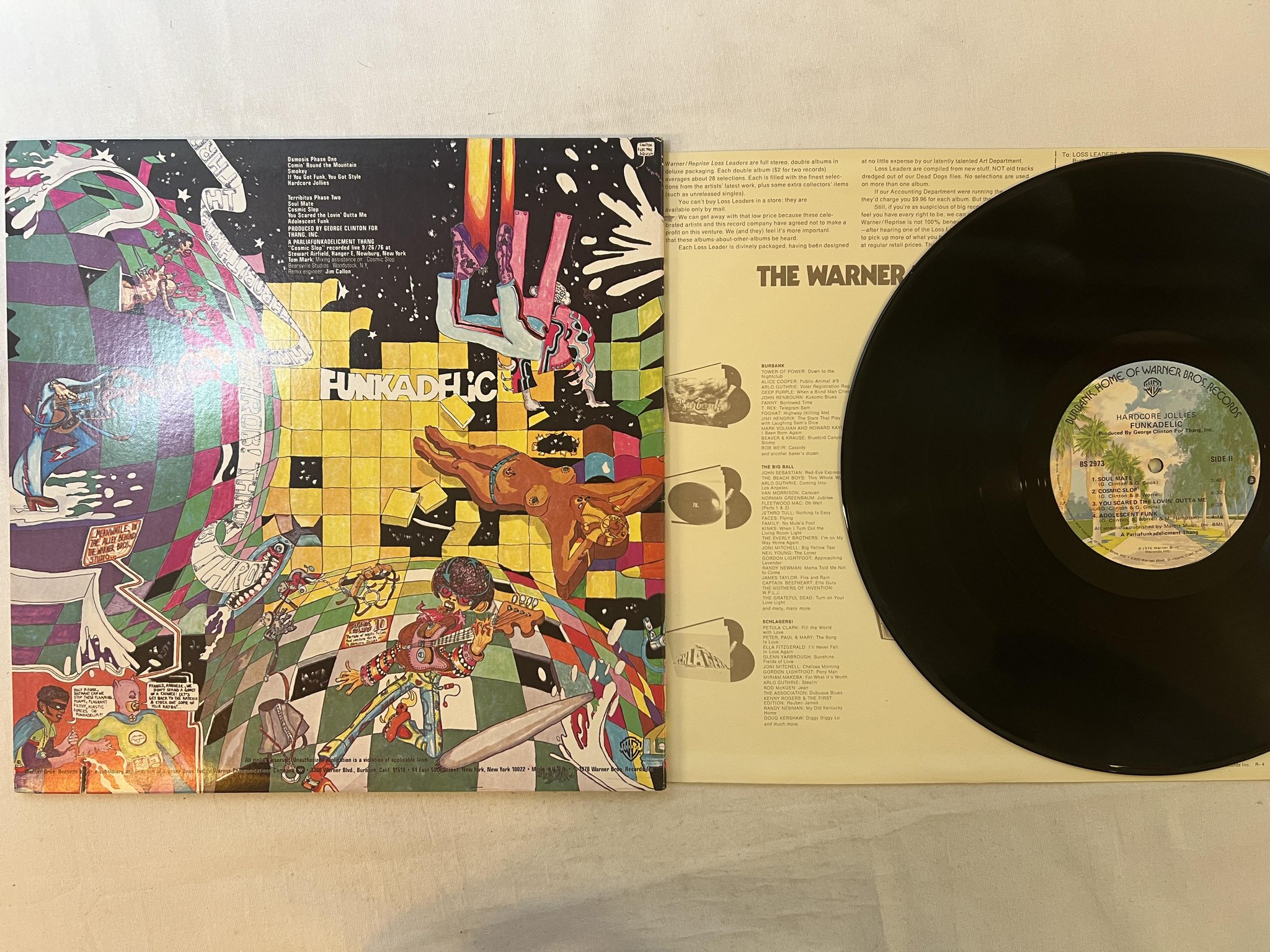 Omslagsbild för skivan FUNKADELICS hardcore jollie's LP -76 US WARNER BROS BS 2973