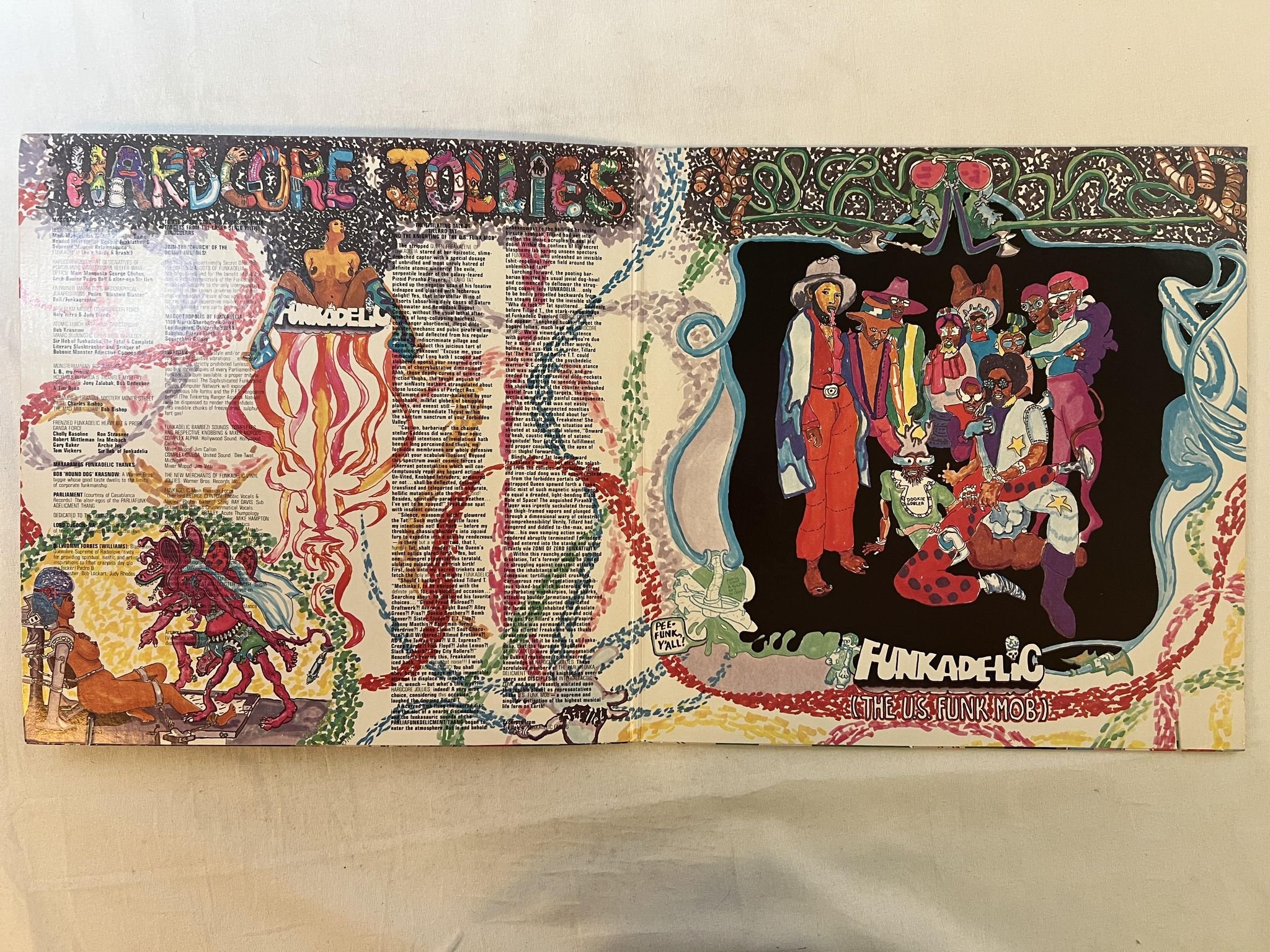 Omslagsbild för skivan FUNKADELICS hardcore jollie's LP -76 US WARNER BROS BS 2973