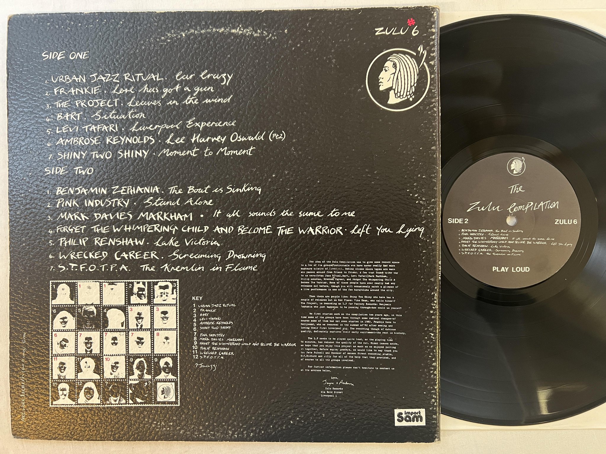 Omslagsbild för skivan V/A The Zulu compilation LP -84 UK ZULU #6 leftfield / new wave