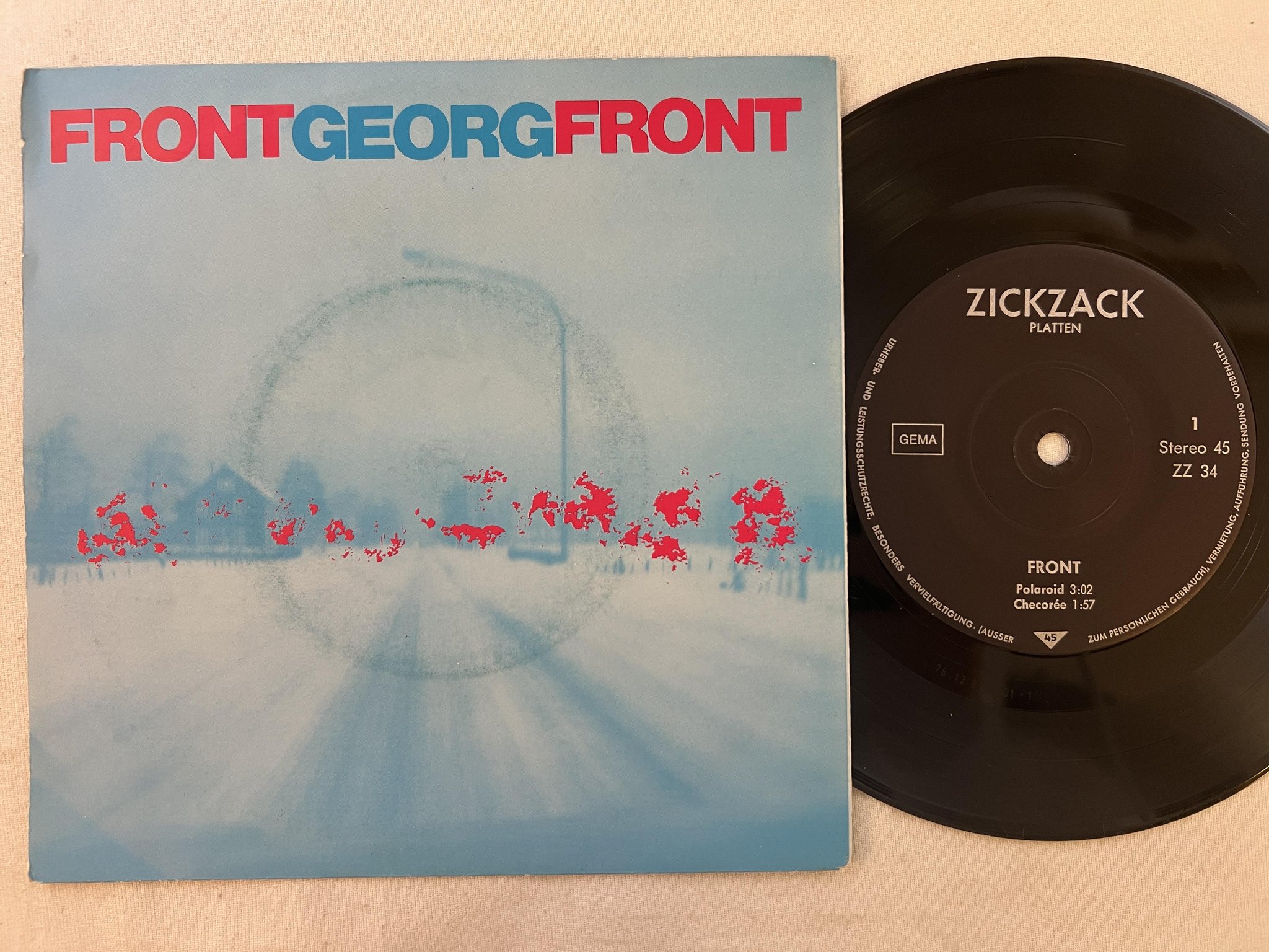 Omslagsbild för skivan FRONT georg 7"single -81 Ger ZICKZACK ZZ 34 ** post punk **