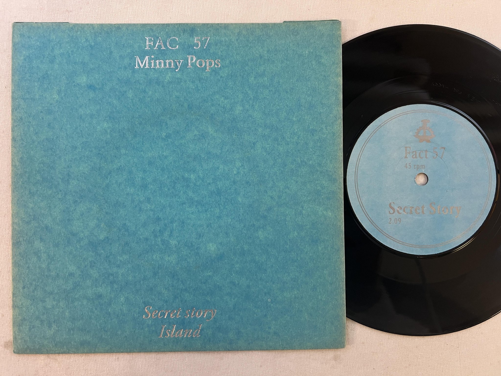 Omslagsbild för skivan MINNY POPS secret story 7"single -82 UK FACTORY FACT 57