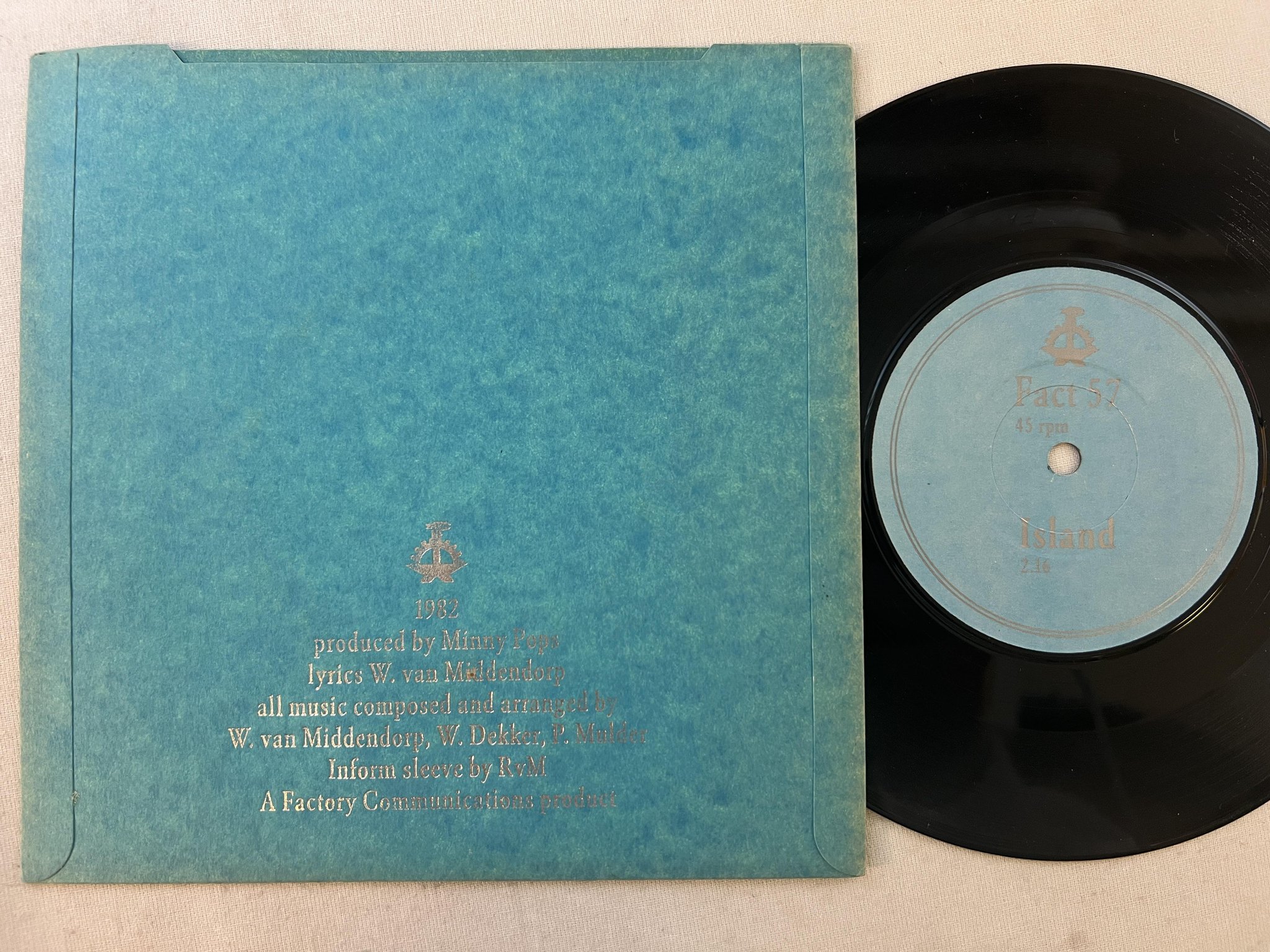 Omslagsbild för skivan MINNY POPS secret story 7"single -82 UK FACTORY FACT 57