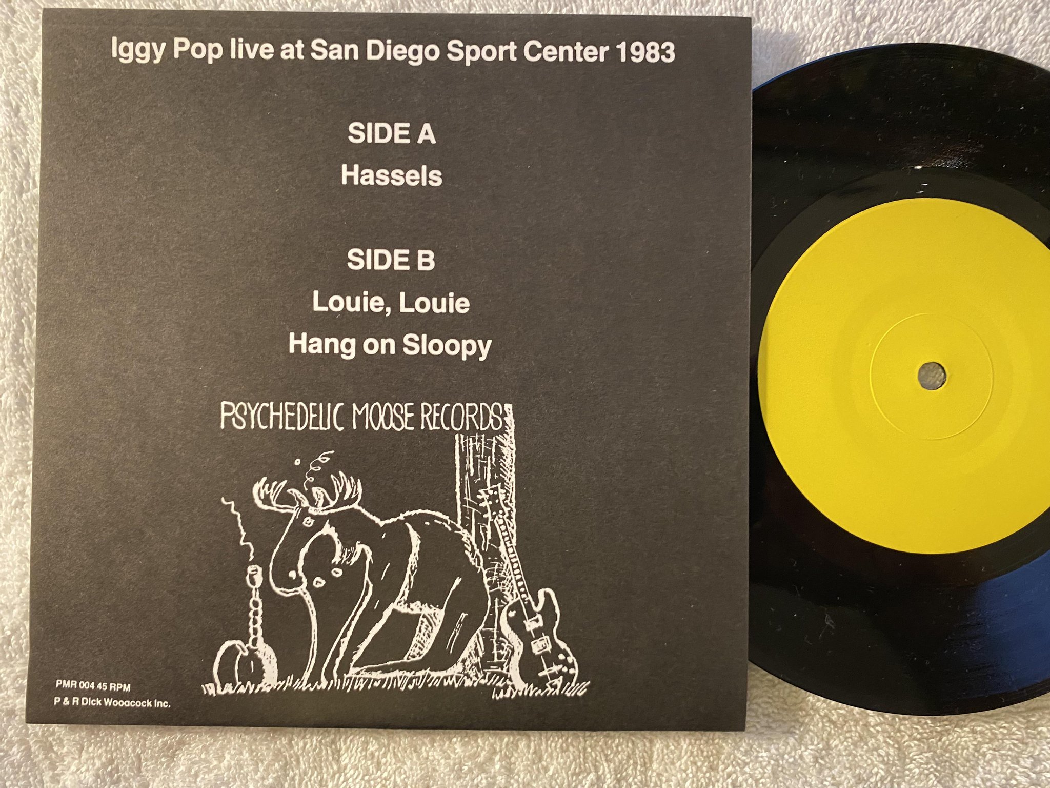 Omslagsbild för skivan IGGY POP hassels / Louie Louie / hang on Sloopy 7"single
