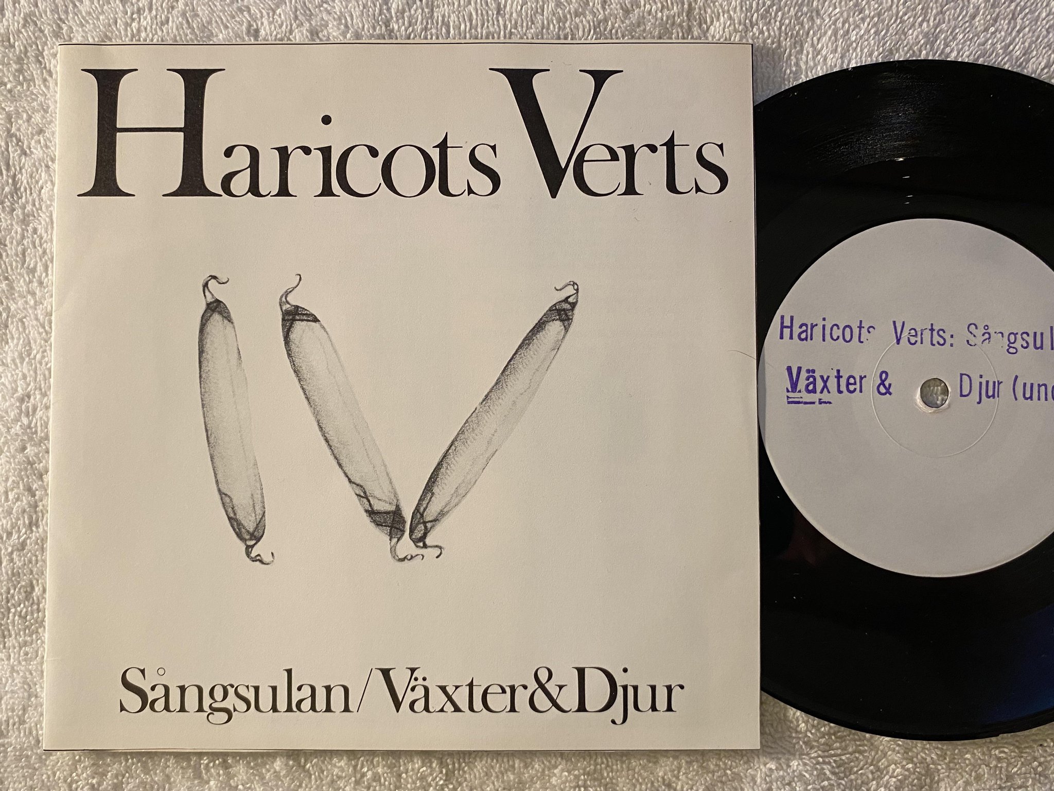 Omslagsbild för skivan HARICOTS VERTS sångsulan 7" -83 Swe ID 002