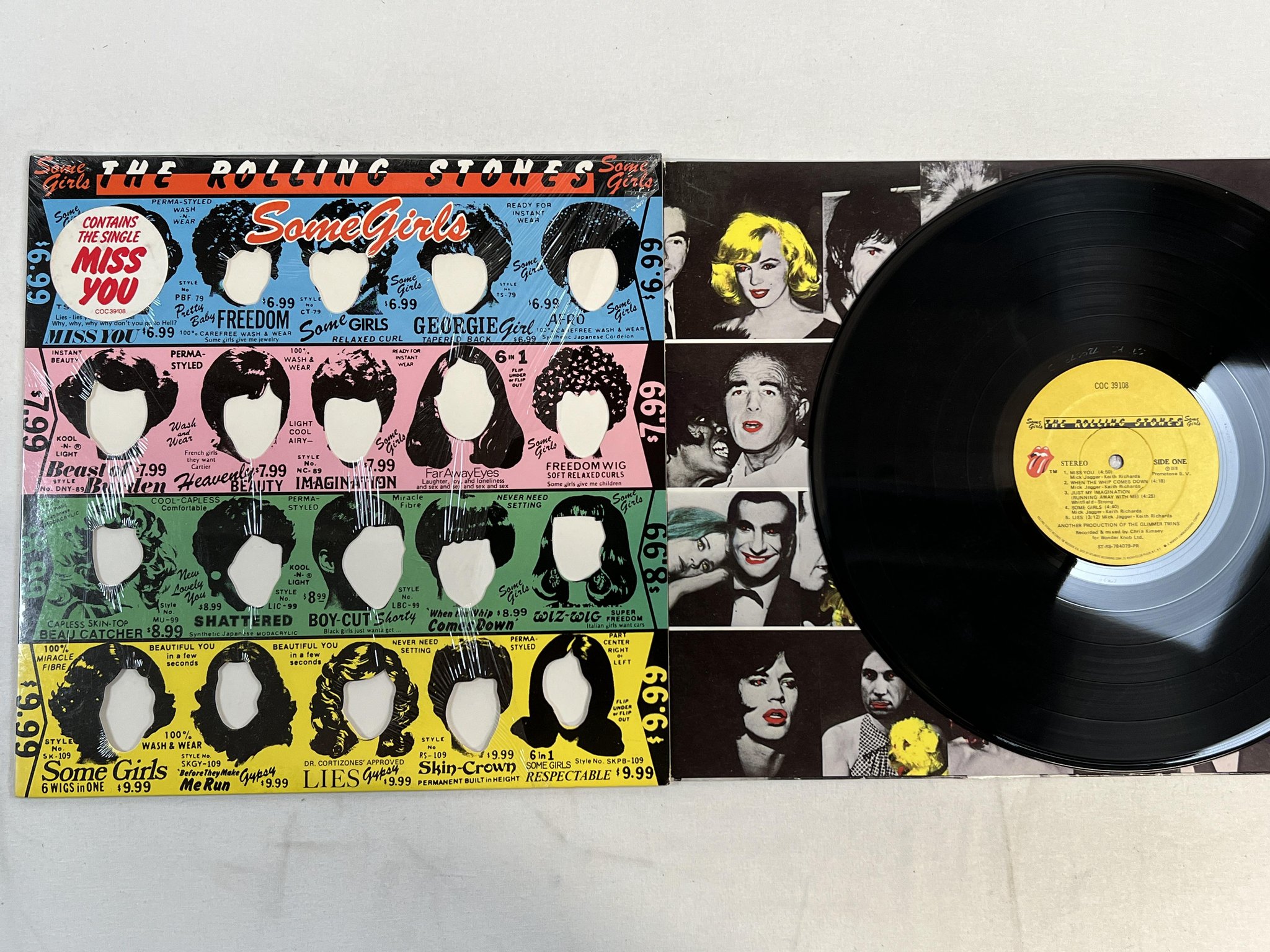 Omslagsbild för skivan ROLLING STONES some girls LP -78 US COC 39108 *** RARE US PRESSING **