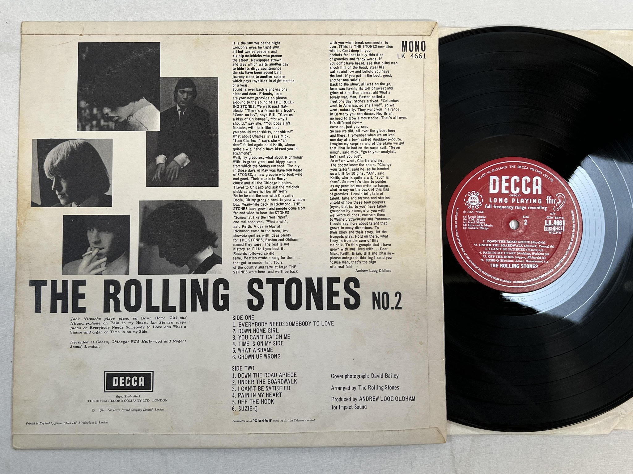 Omslagsbild för skivan ROLLING STONES No. 2 LP UK DECCA mono LK 4661