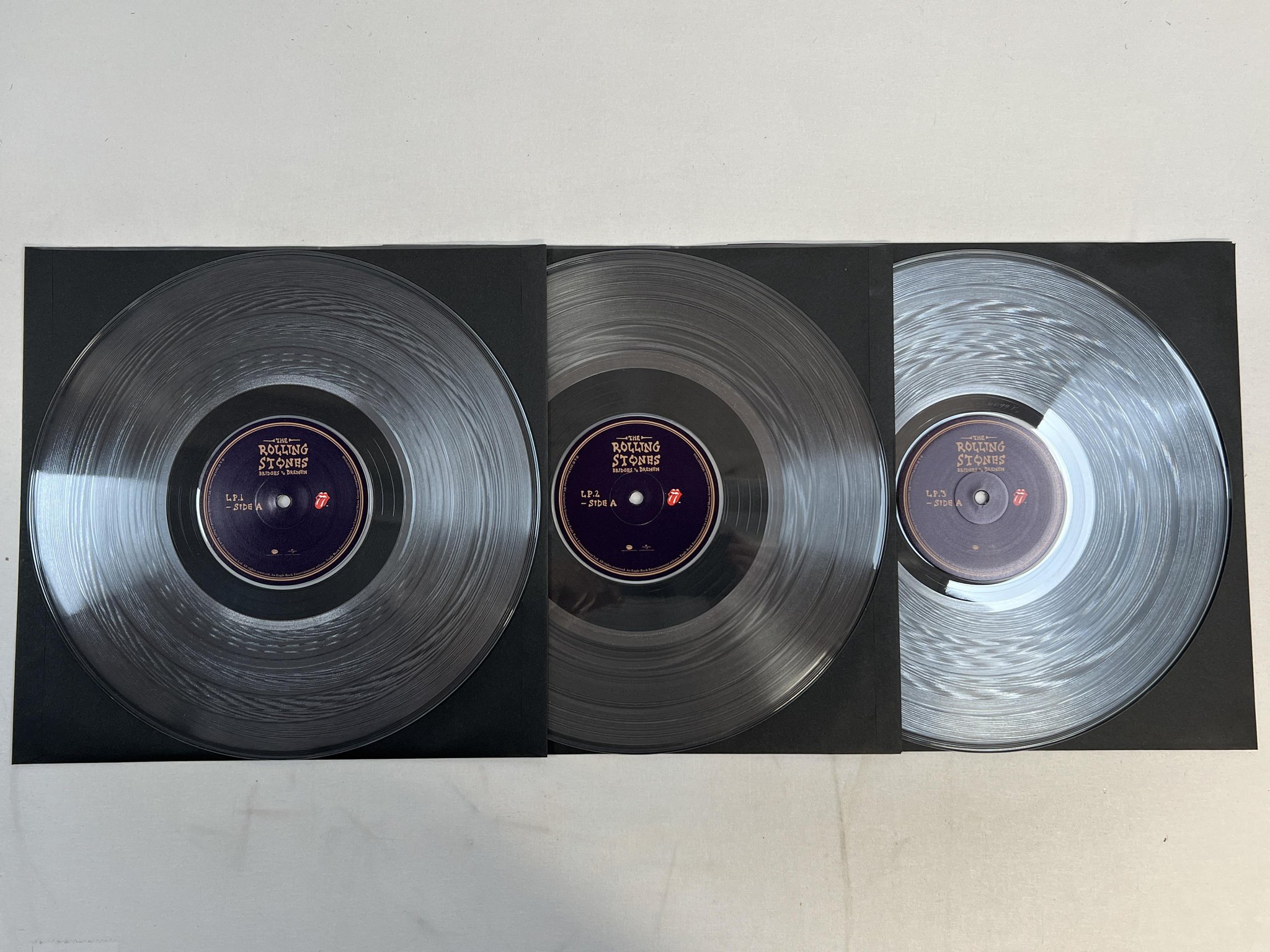 Omslagsbild för skivan ROLLING STONES Bridges To Bremen 3xLP 2019 EAGLE ROCK EAGLP694 ** CLEAR VINYL **