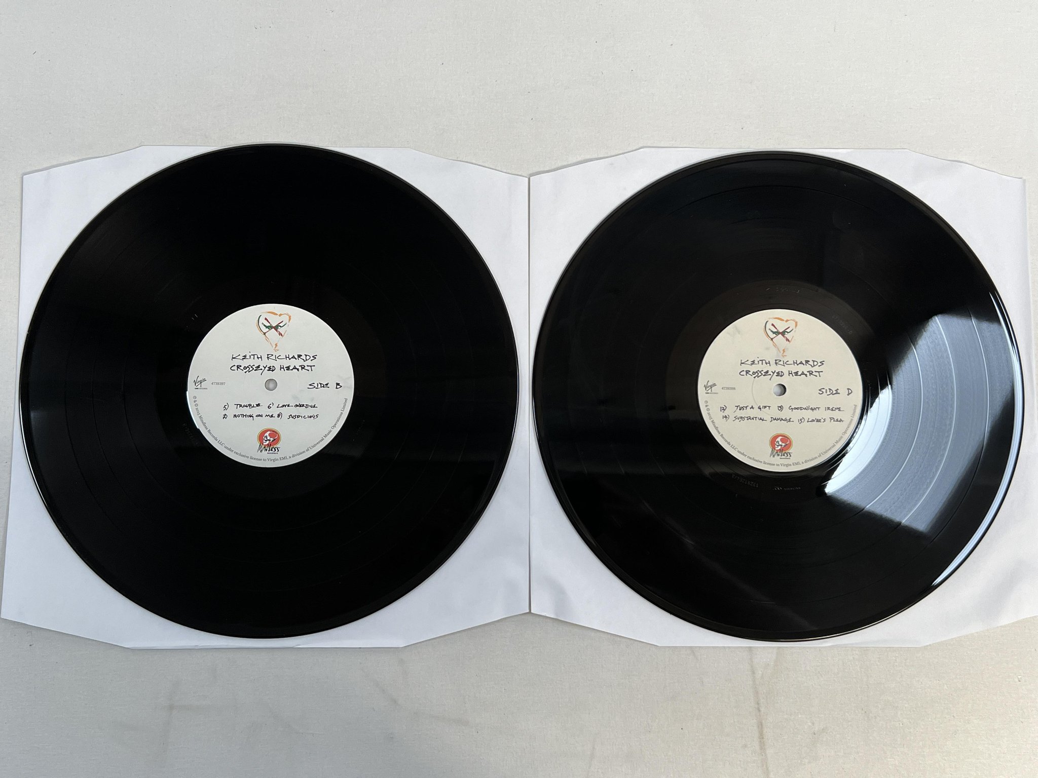 Omslagsbild för skivan KEITH RICHARDS Crosseyed Heart 2xLP 2015 Hol MINDLESS 602547393968