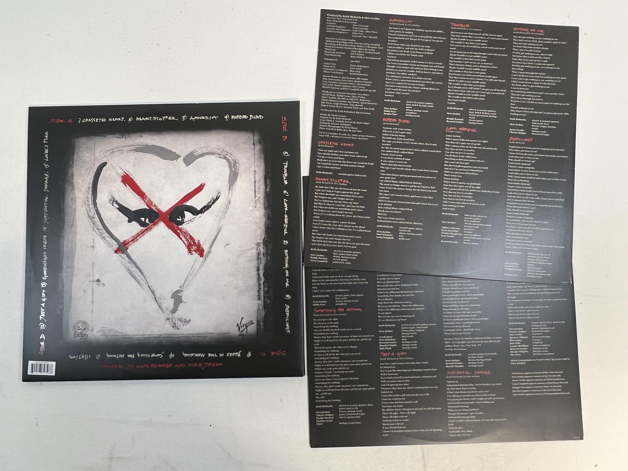 Omslagsbild för skivan KEITH RICHARDS Crosseyed Heart 2xLP 2015 Hol MINDLESS 602547393968