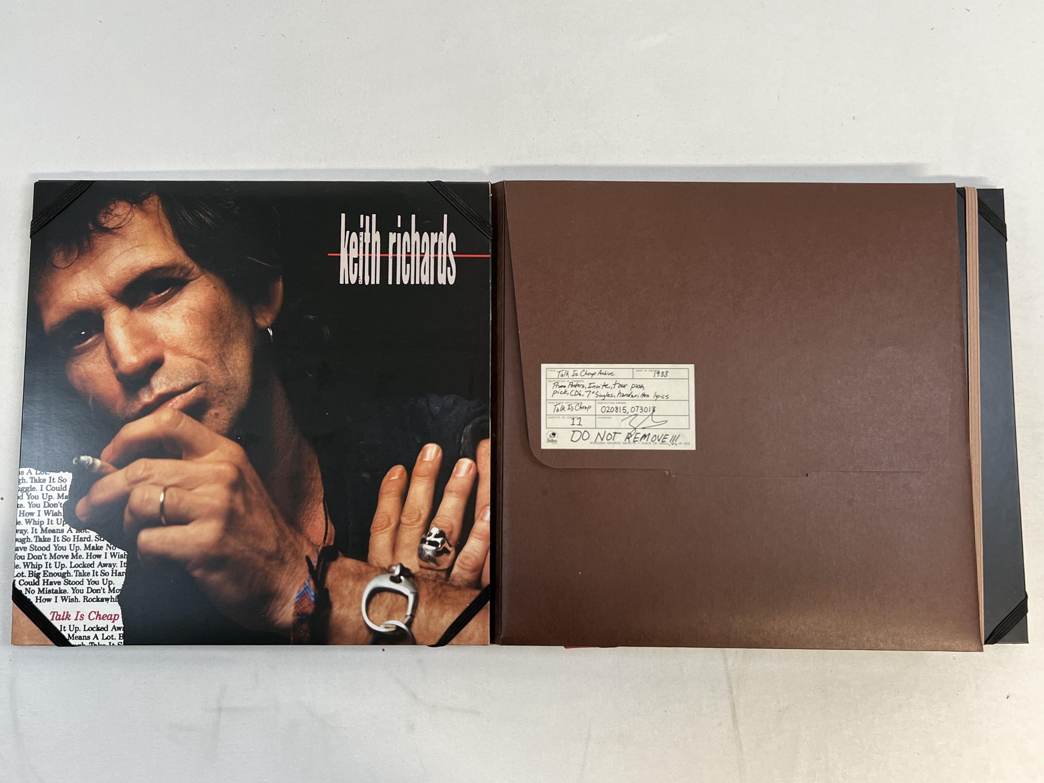 Omslagsbild för skivan KEITH RICHARDS talk is cheap BOX SET 2019 BMGCAT322DBOX