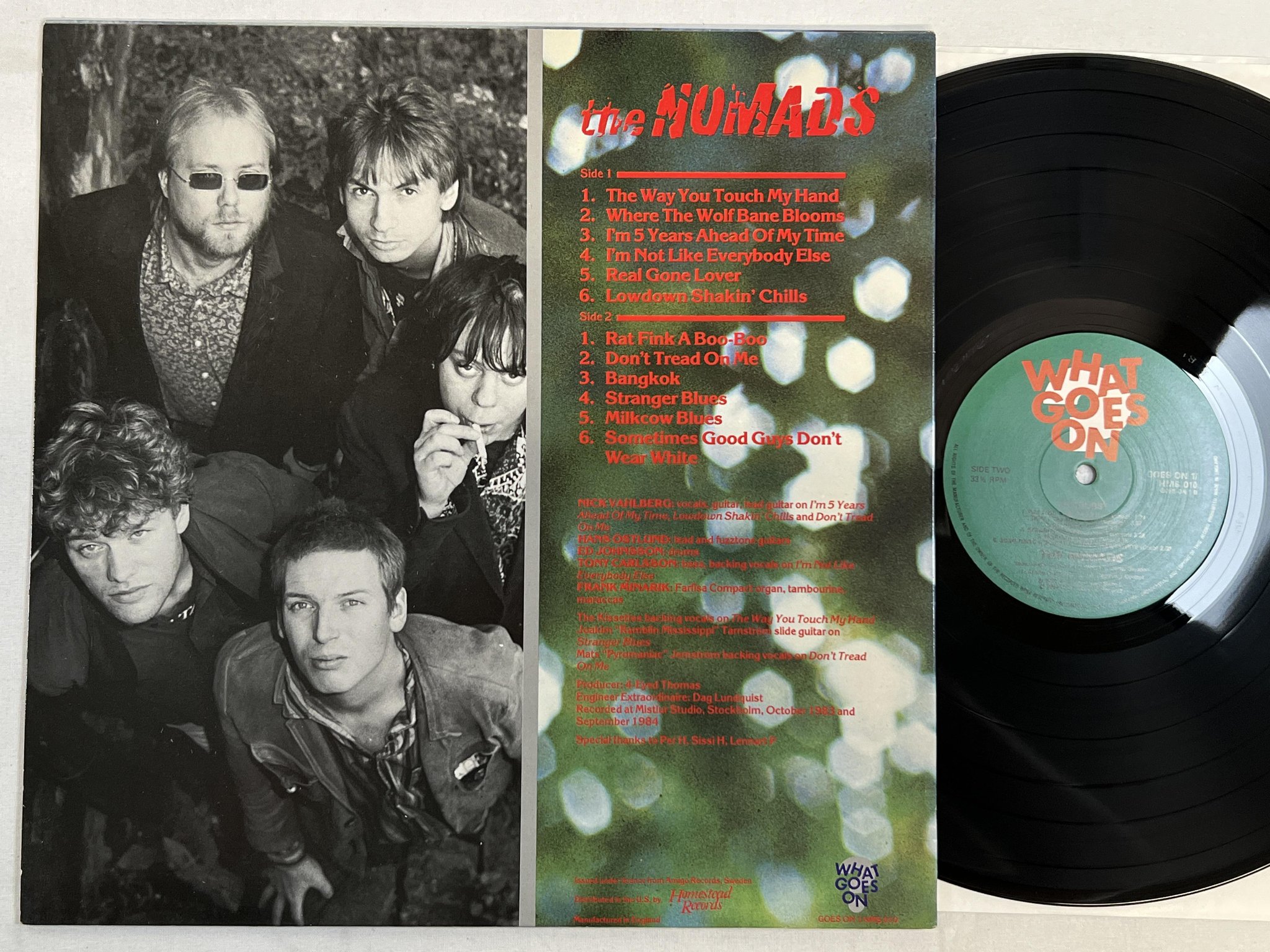 Omslagsbild för skivan THE NOMADS Outburst LP -84 WHAT GOES ON RECORDS goes on 1