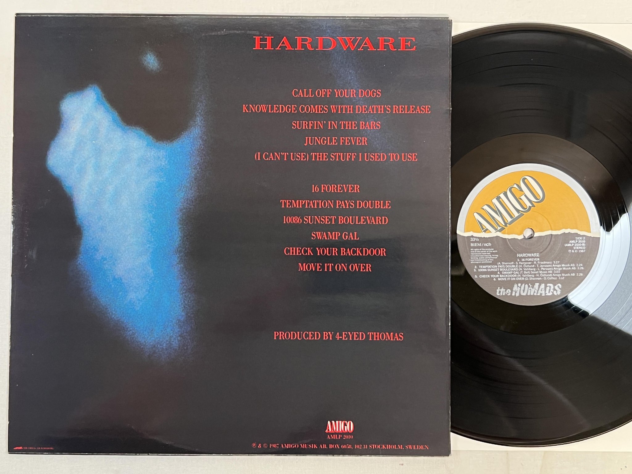 Omslagsbild för skivan THE NOMADS hardware LP -87 Swe AMIGO AMLP 2010