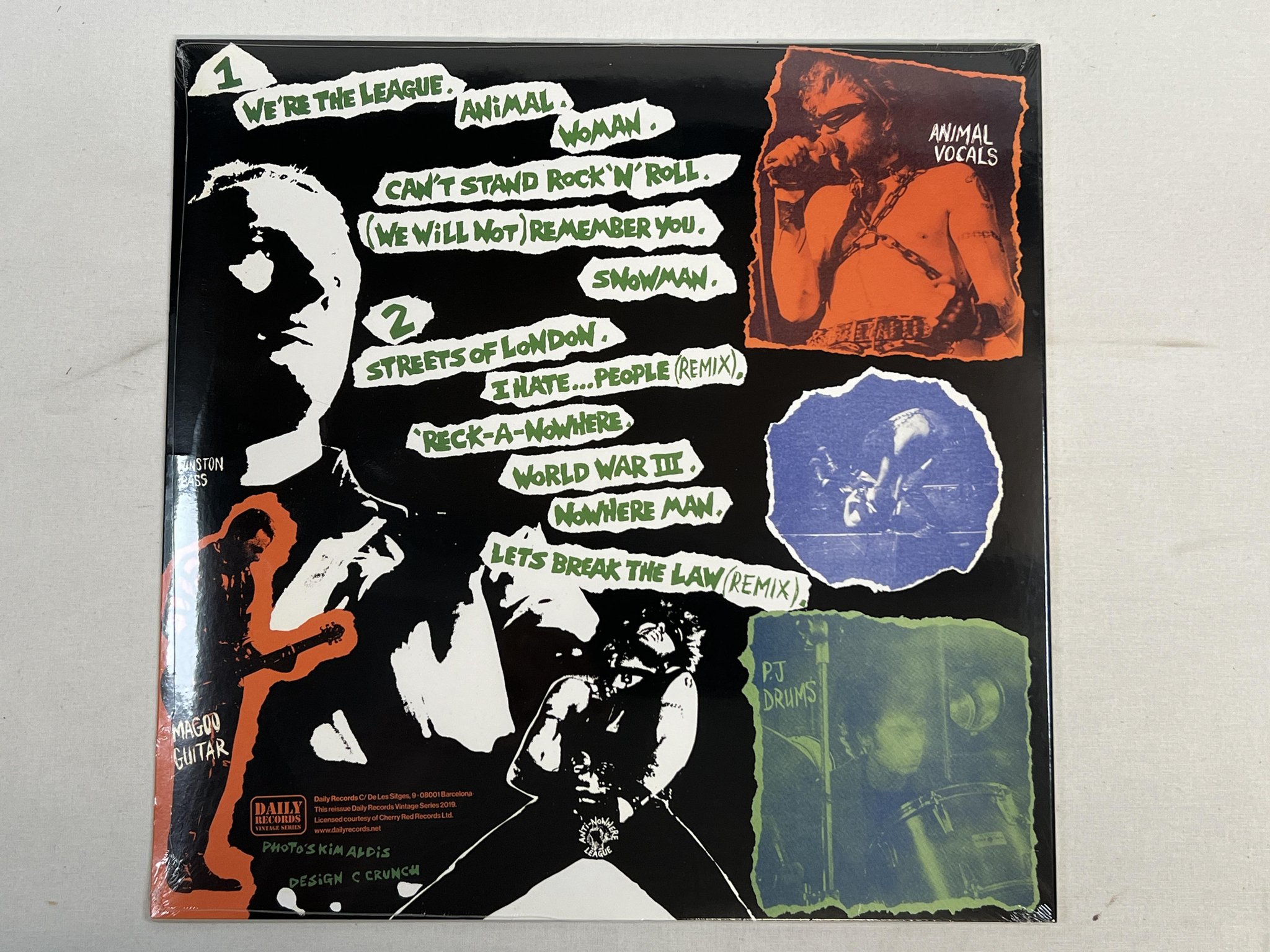 Omslagsbild för skivan ANTI-NOWHERE LEAGUE We Are...The League LP re 2019 Spain STILL SEALED