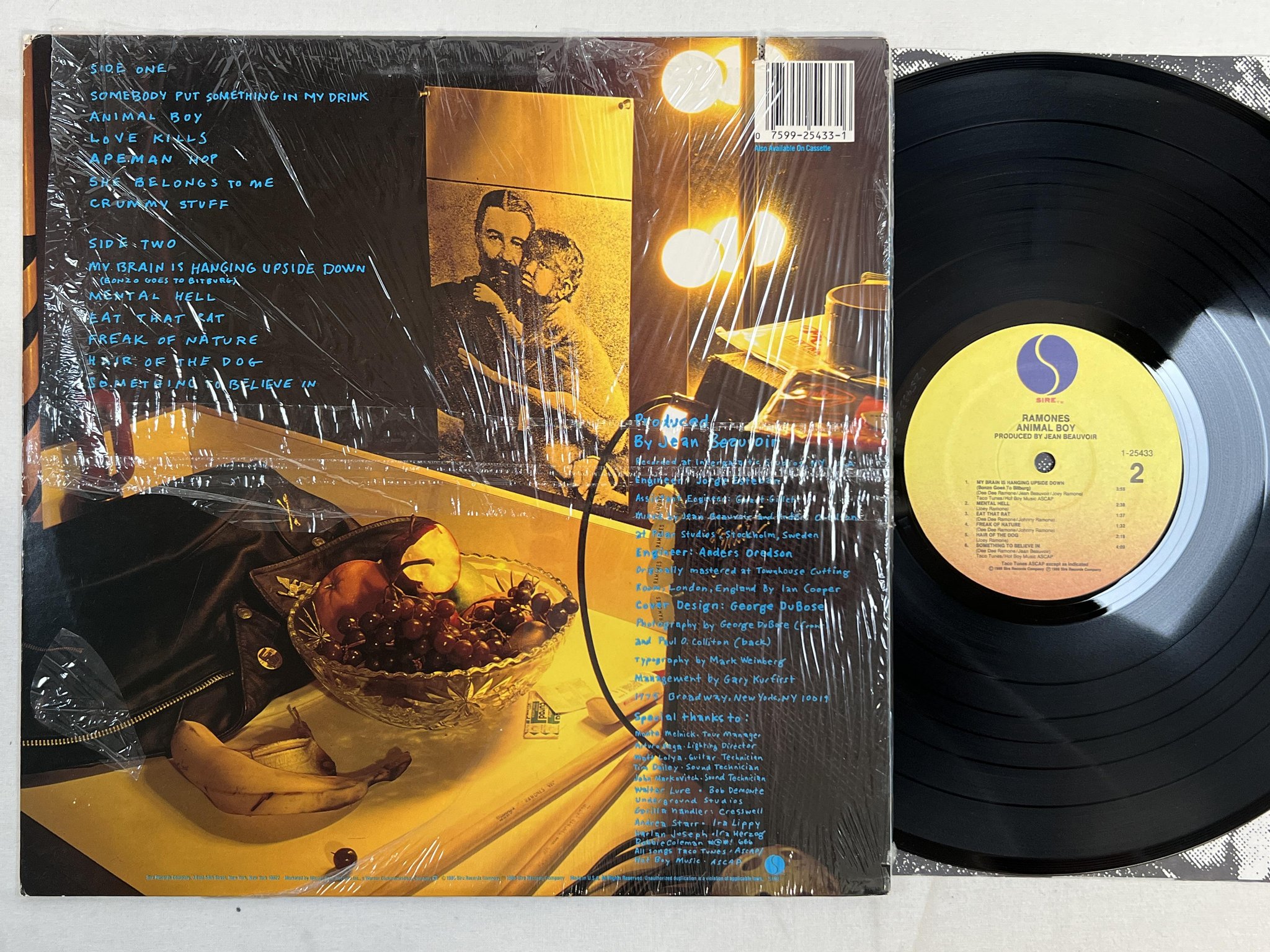 Omslagsbild för skivan RAMONES Animal Boy LP -86 US SIRE 1-25433 ** SRC PRESSING **