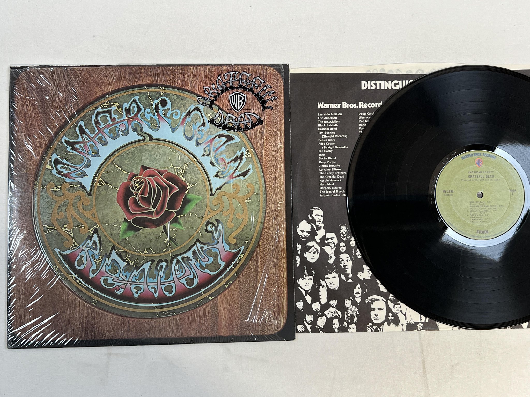Omslagsbild för skivan GRATEFUL DEAD american beauty LP US WARNER BROS WS 1893 ** Terre Haute **